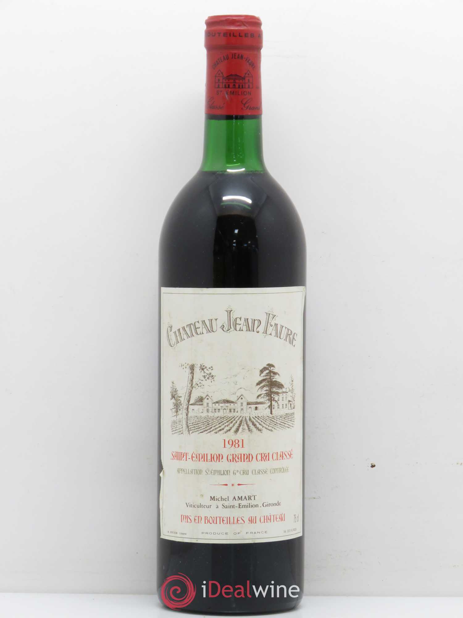 Château Jean Faure Grand Cru Classé 1981 - Lot de 1 bouteille - 0