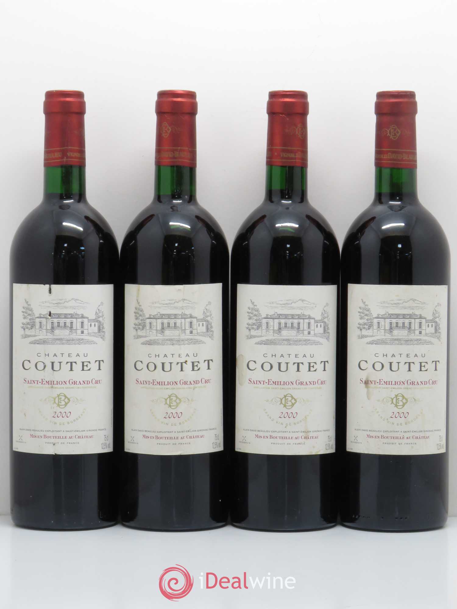 Saint-Émilion Château Coutet (sans prix de réserve) 2000 - Posten von 4 Flaschen - 0