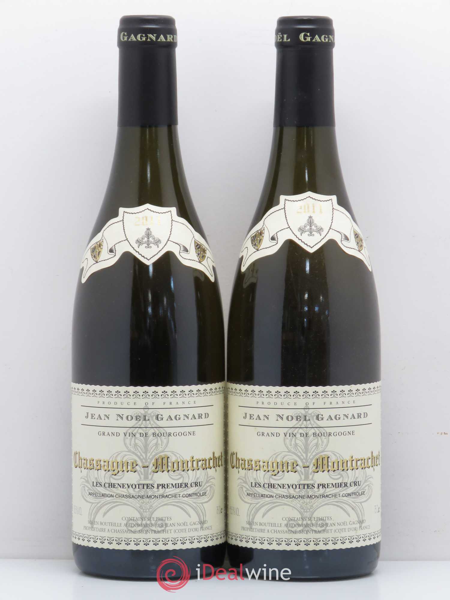 Chassagne-Montrachet 1er Cru Chenevottes Domaine Jean Noel Gagnard (sans prix de réserve) 2011 - Posten von 2 Flaschen - 0