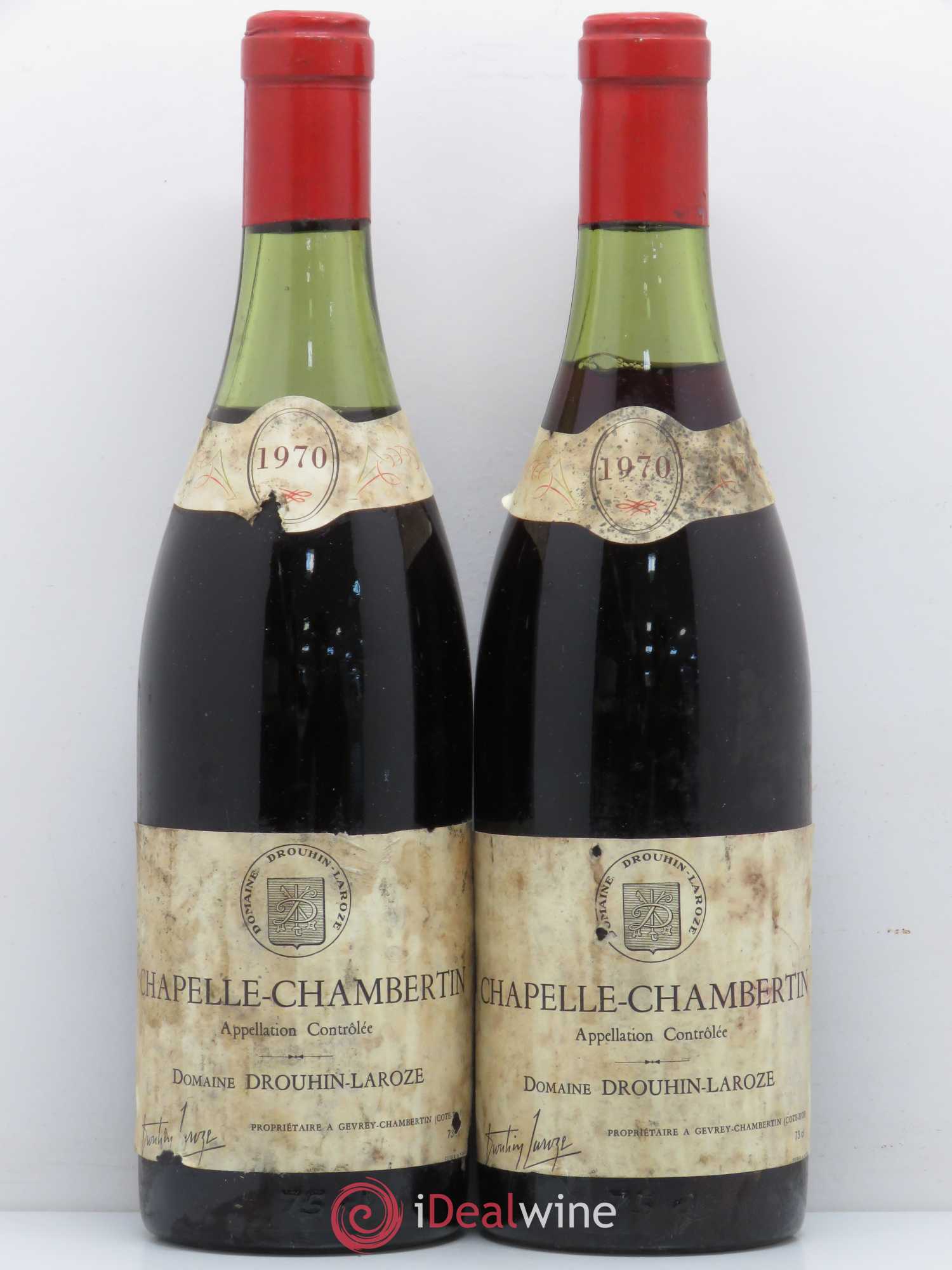 Chapelle-Chambertin Grand Cru Domaine Drouhin-Laroze 1970 - Lot de 2 bouteilles - 0