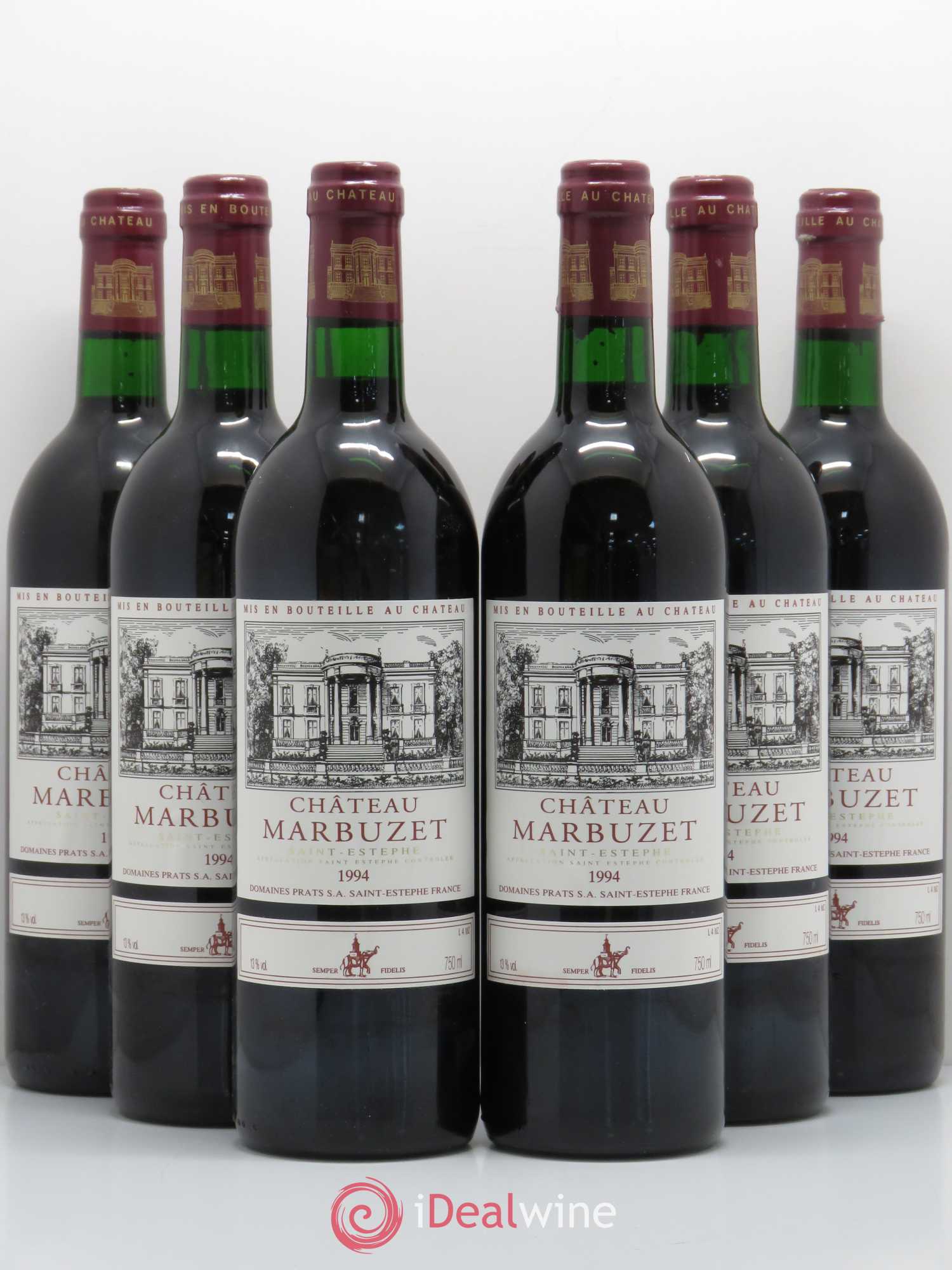 Château de Marbuzet Cru Bourgeois 1994 - Lot de 6 bouteilles - 0
