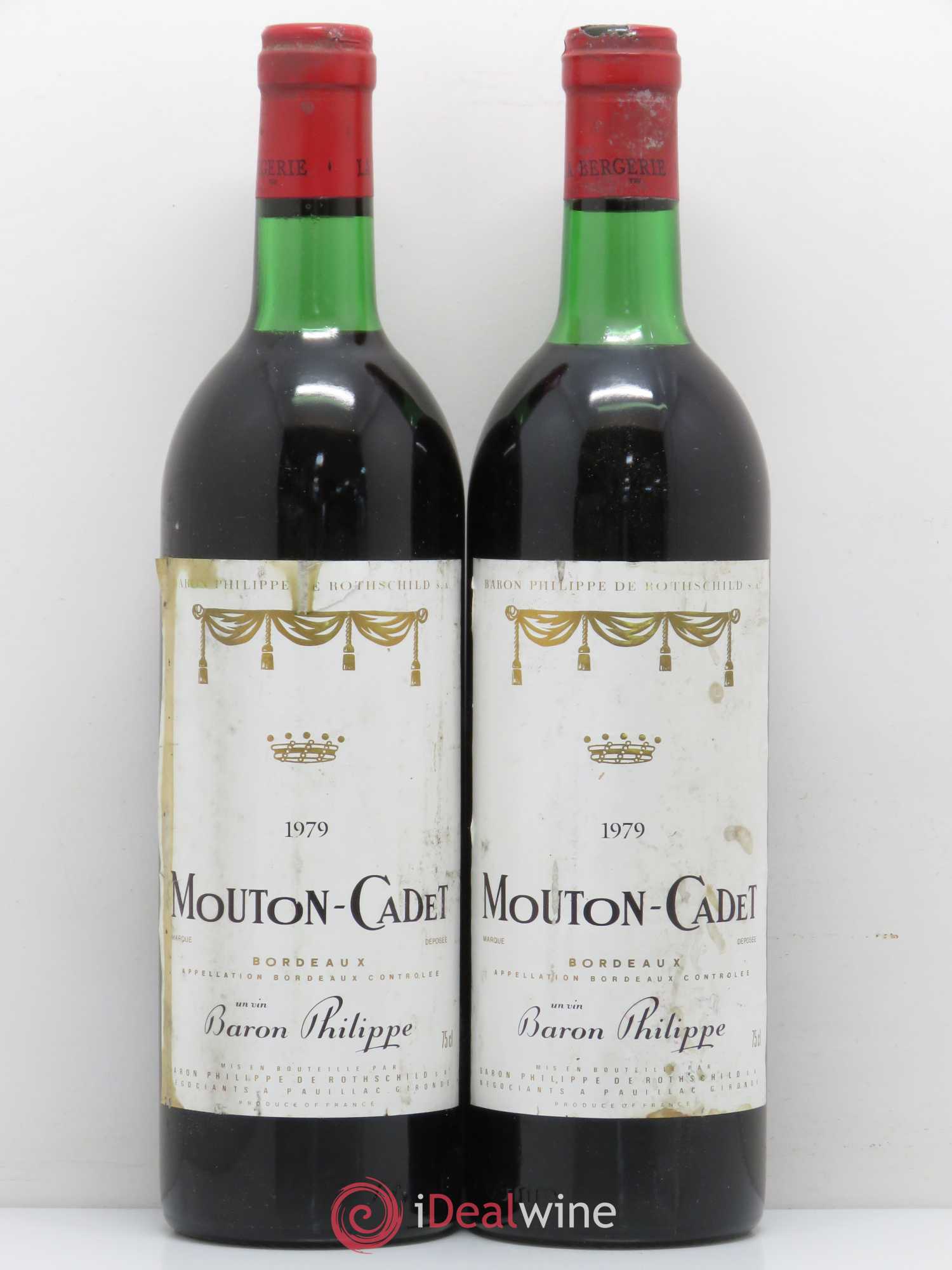 Château Mouton Cadet 1979 - Lot de 2 bouteilles - 0