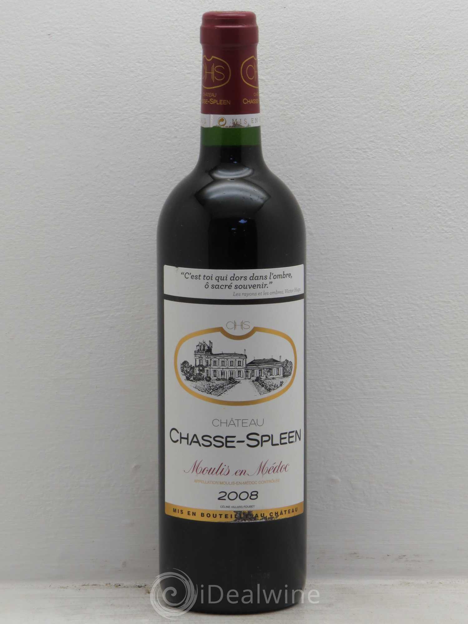 Château Chasse Spleen 2008 - Lot de 6 bouteilles - 0