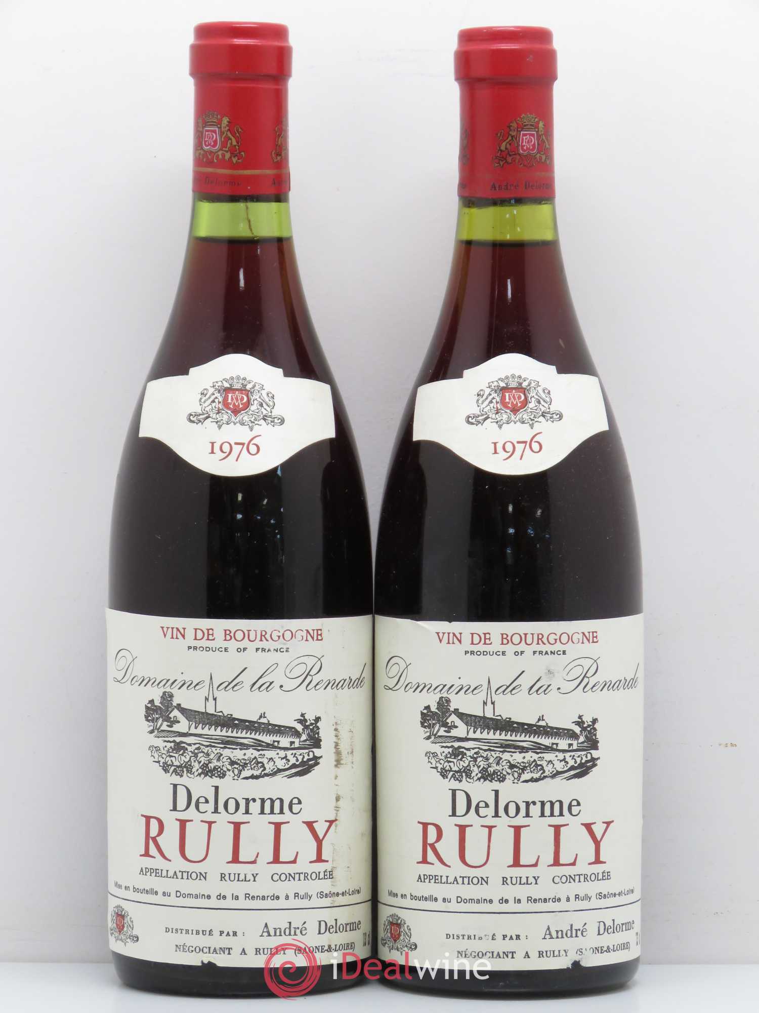 Rully Domaine de la Renarde 1976 - Lotto di 2 bottiglie - 0
