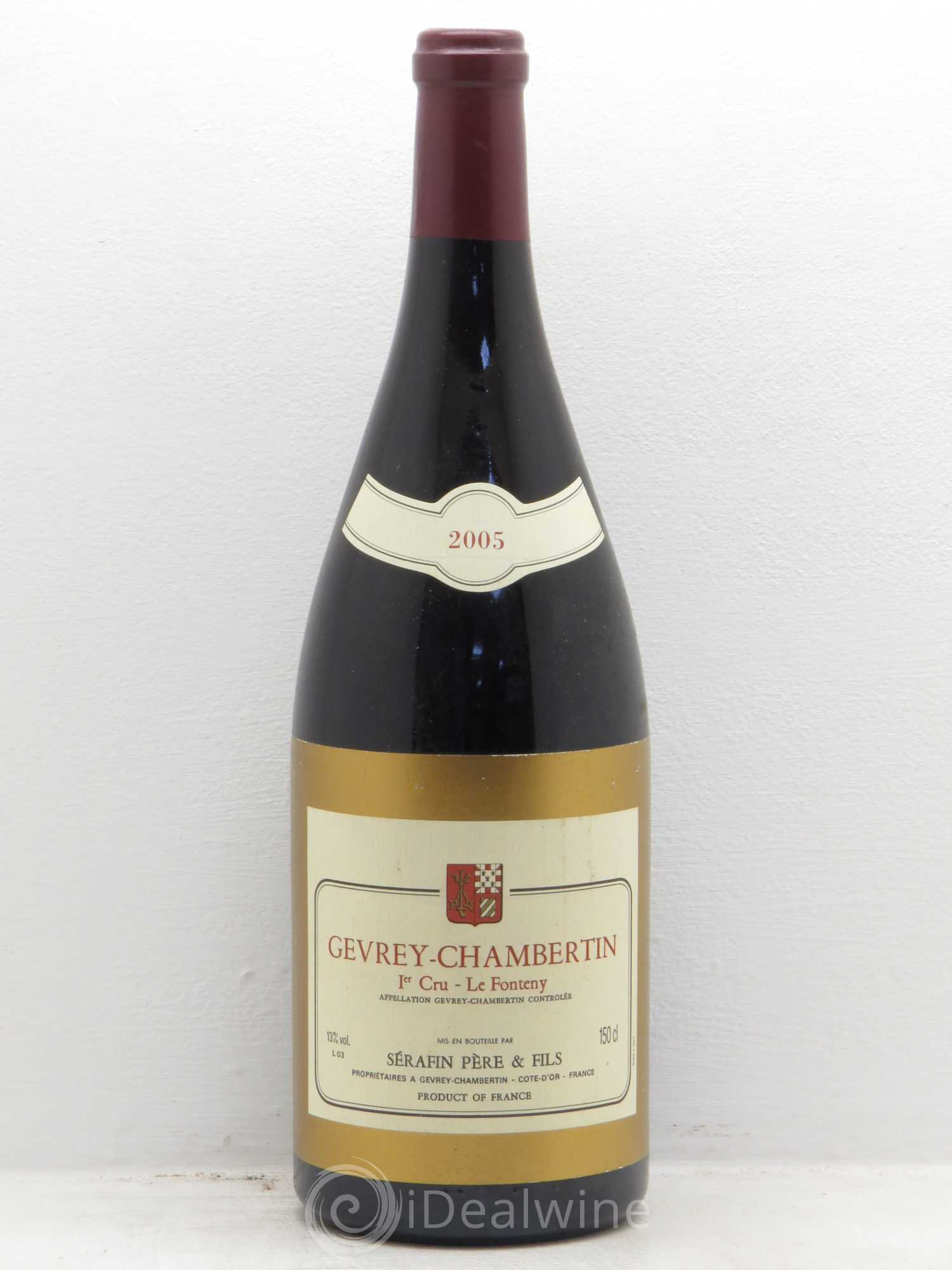 Gevrey-Chambertin 1er Cru Le Fonteny - Dom. Sérafin 2005 - Posten von 1 Magnum - 0