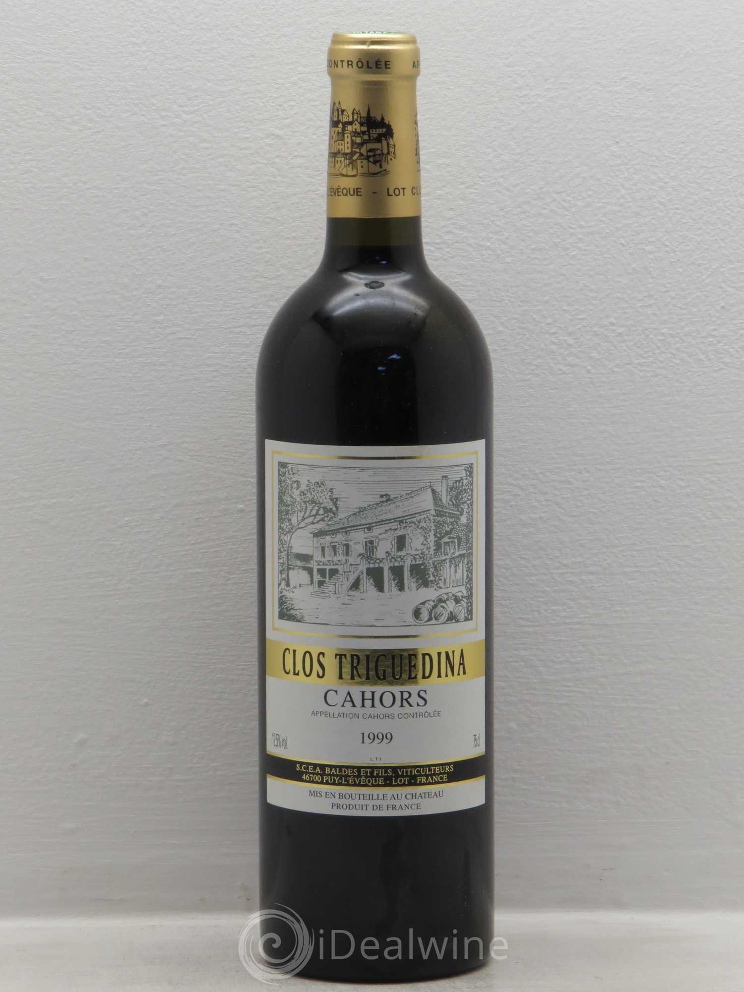 Cahors Clos Triguedina Jean-Luc Baldès 1999 - Lot de 1 bouteille - 0