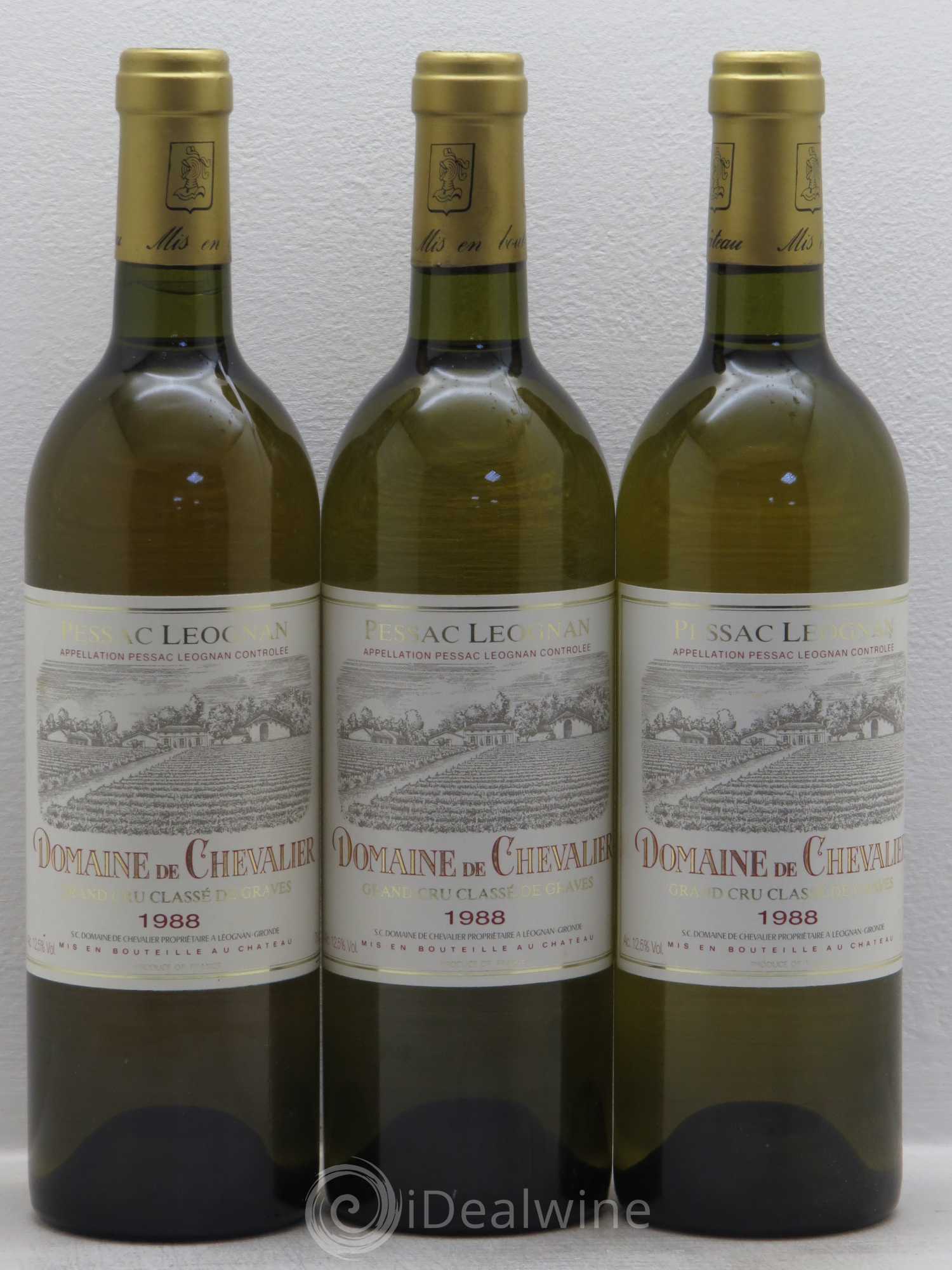 Domaine de Chevalier Cru Classé de Graves 1988 - Lot de 3 bouteilles - 0