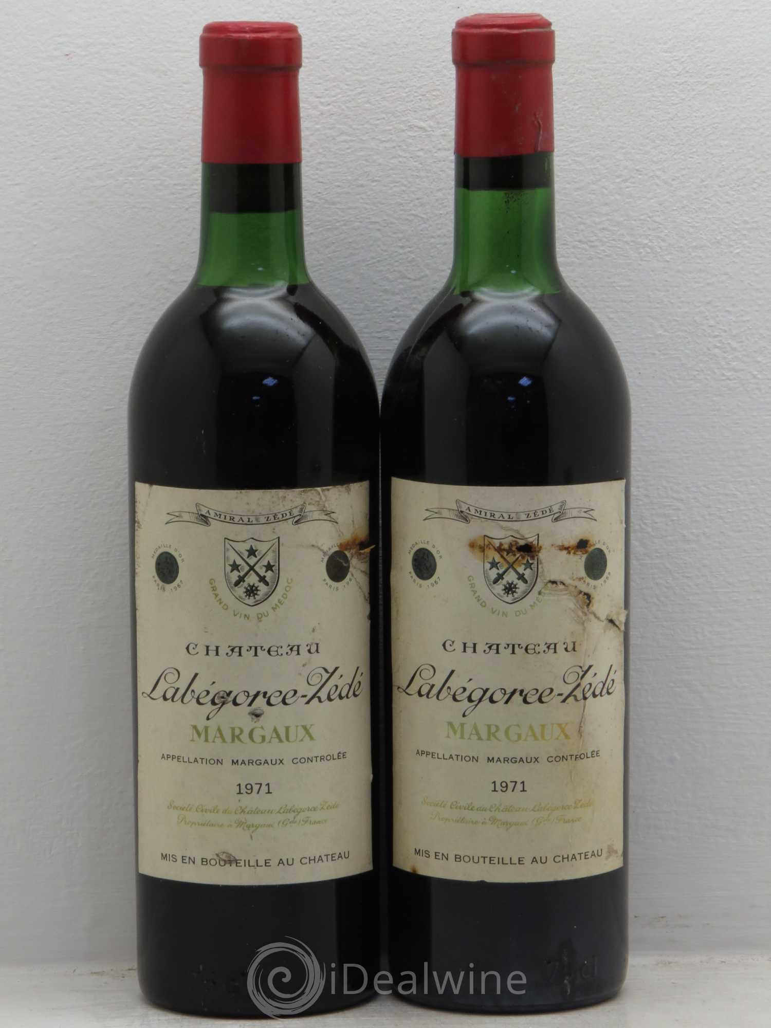 Château Labegorce Zédé Cru Bourgeois 1971 - Lot de 2 bouteilles - 0