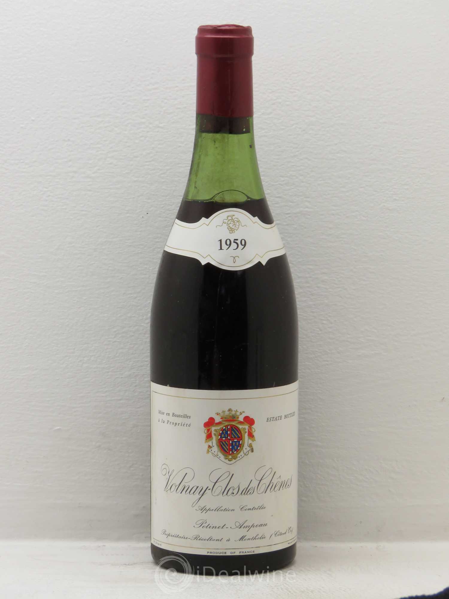 Volnay 1er Cru Potinet ampeau 1959 - Lot de 1 bouteille - 0