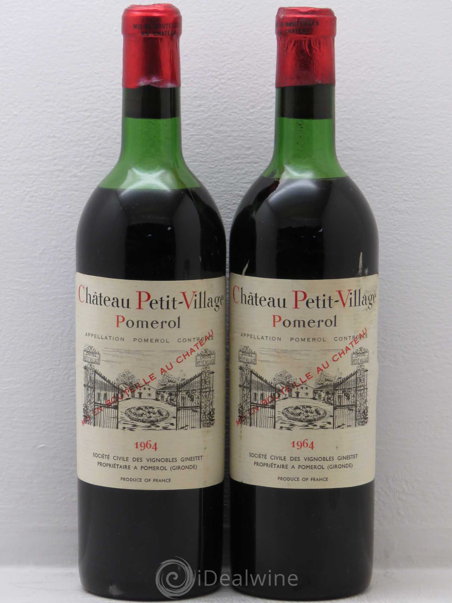 Château Petit Village 1964 - Lot de 2 bouteilles - 0