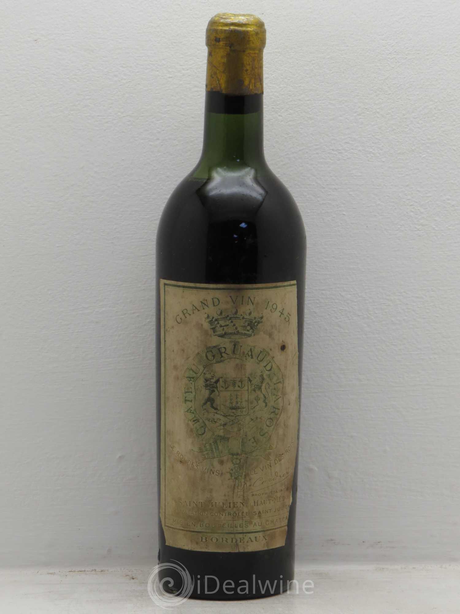 Château Gruaud Larose 2ème Grand Cru Classé 1945 - Lot de 1 bouteille - 0