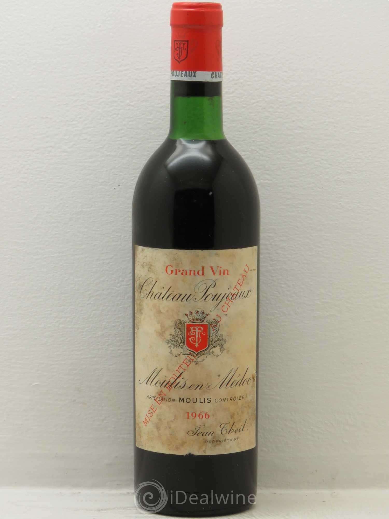 Château Poujeaux 1966 - Lot de 1 bouteille - 0