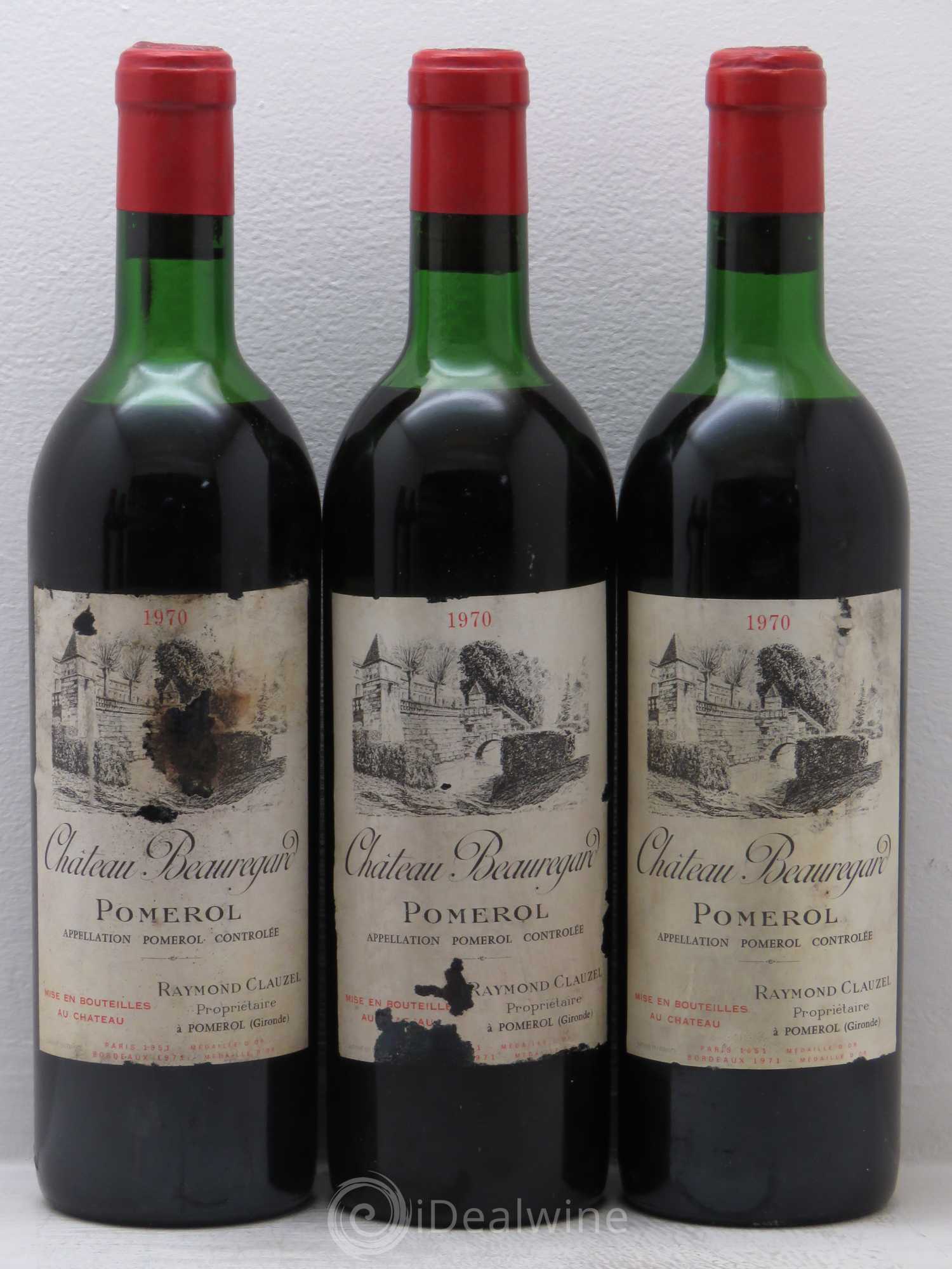 Château Beauregard 1970 - Lot de 3 bouteilles - 0