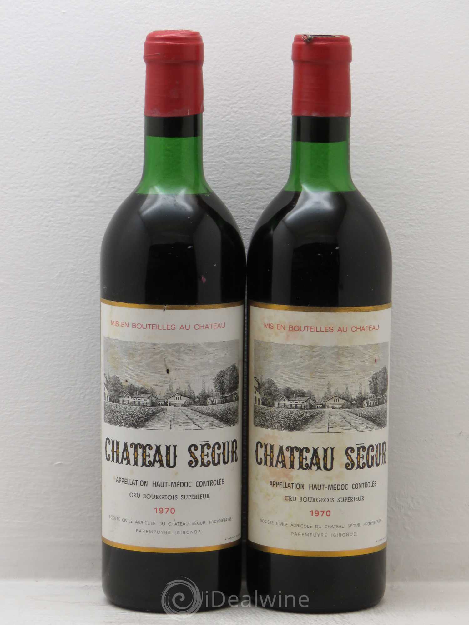 Château Ségur Cru Bourgeois 1970 - Lot de 2 bouteilles - 0