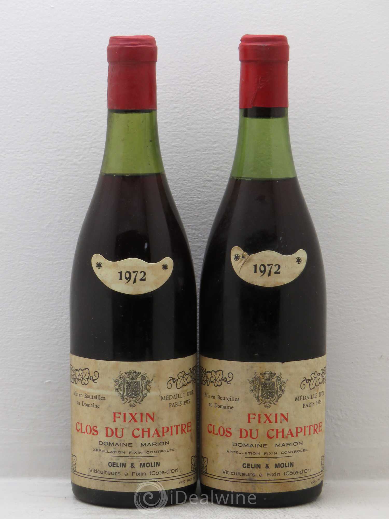 Fixin Clos du chapitre Domaine Marion exploit DomaineGelin 1972 - Posten von 2 Flaschen - 0