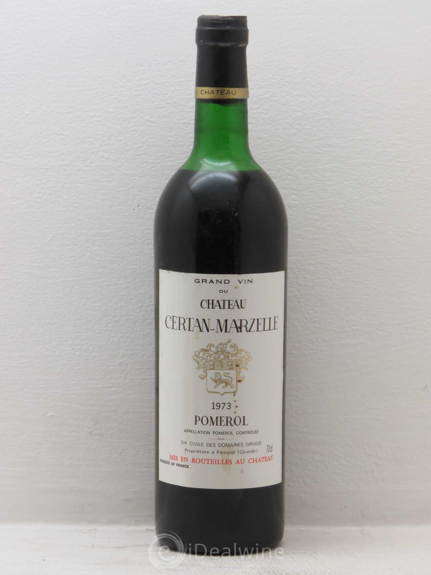 Pomerol Certan Marzelle 1973 - Posten von 6 Flaschen - 0