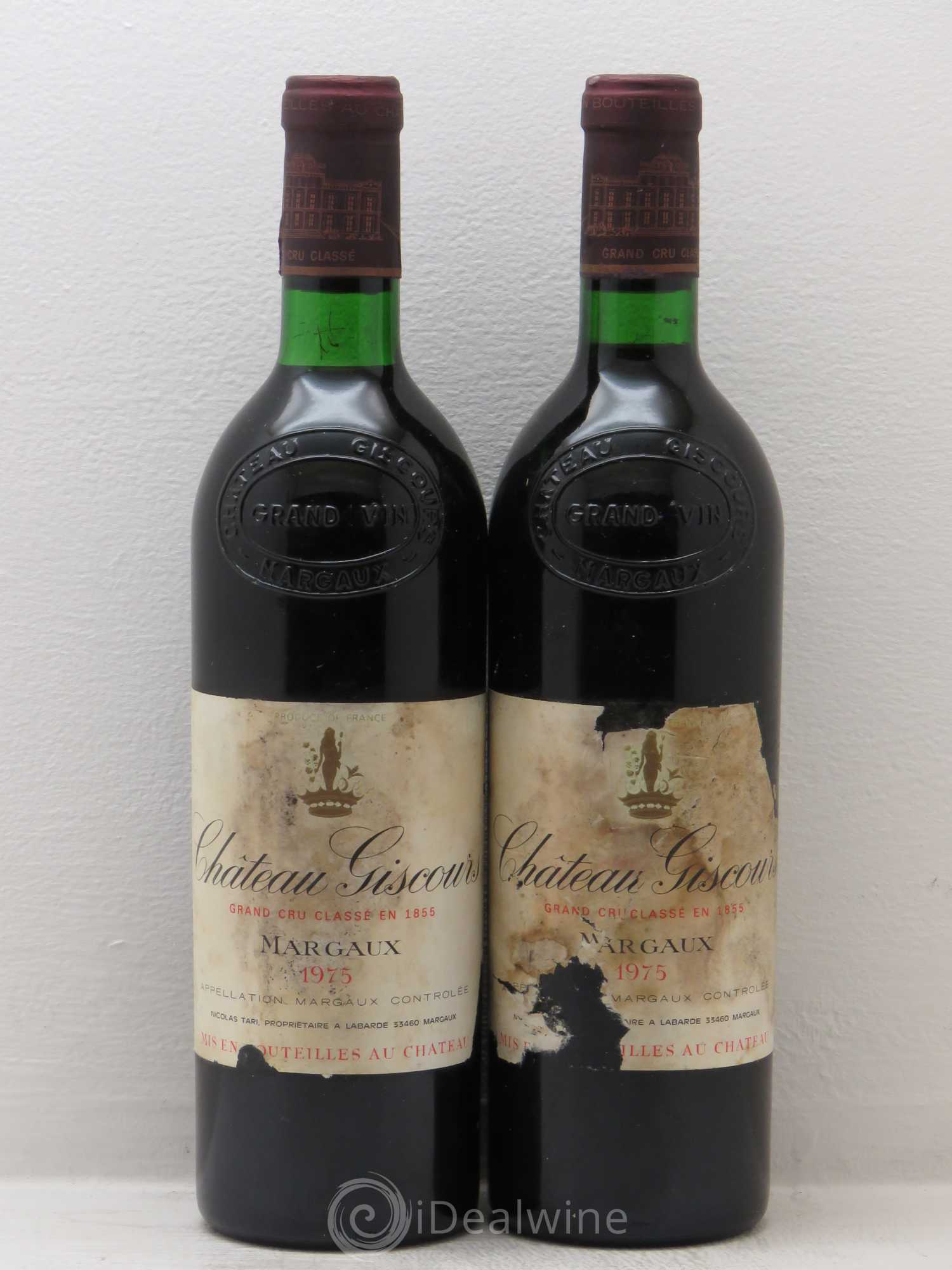 Château Giscours 3ème Grand Cru Classé 1975 - Lot de 2 bouteilles - 0