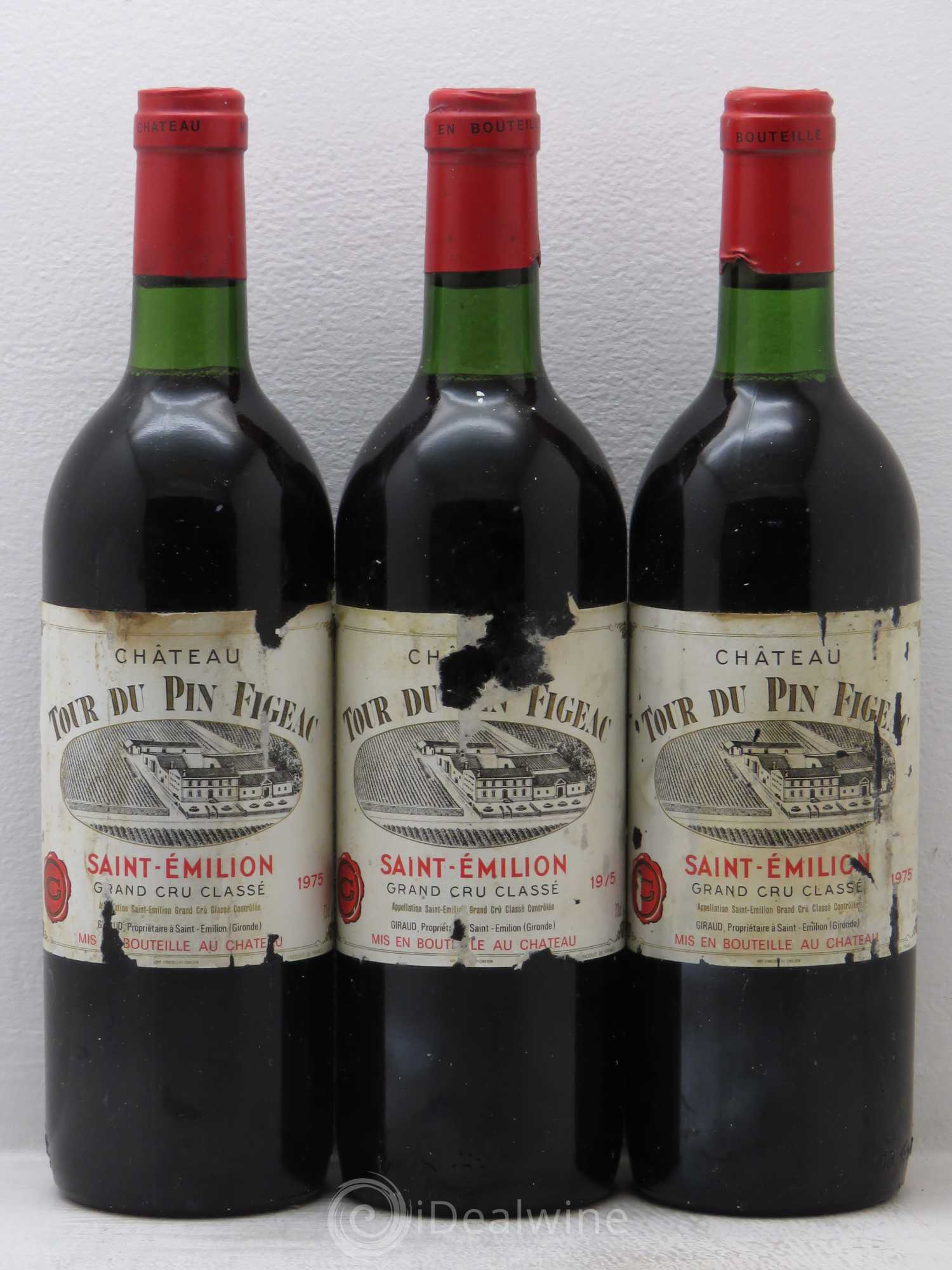 Château la Tour du Pin Figeac 1975 - Lot de 3 bouteilles - 0