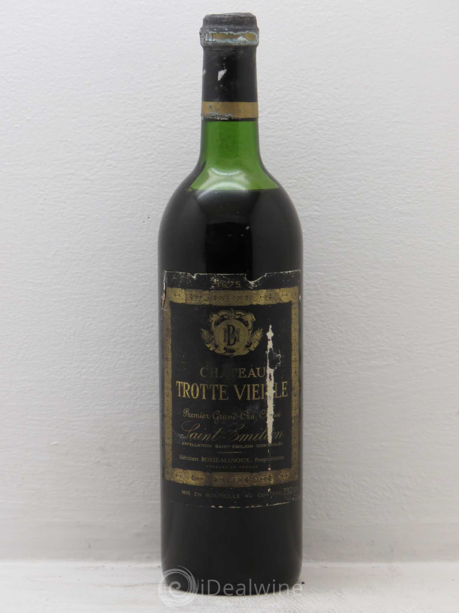 Château Trotte Vieille 1er Grand Cru Classé B 1975 - Lot de 6 bouteilles - 0