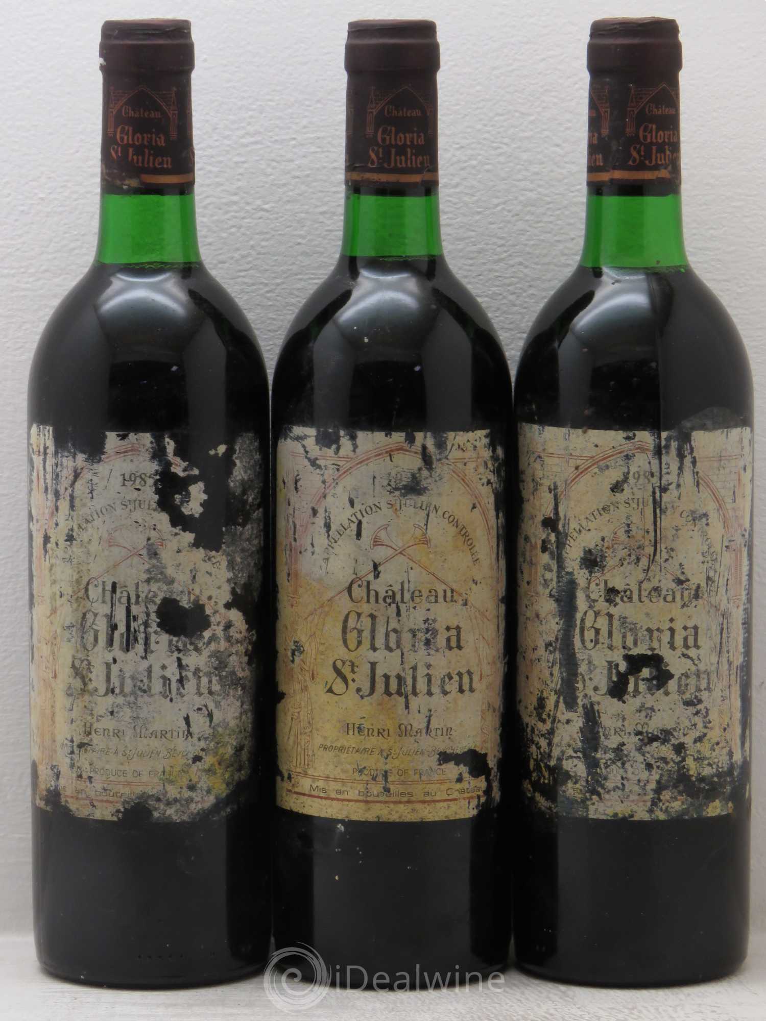 Château Gloria 1985 - Lot de 3 bouteilles - 0