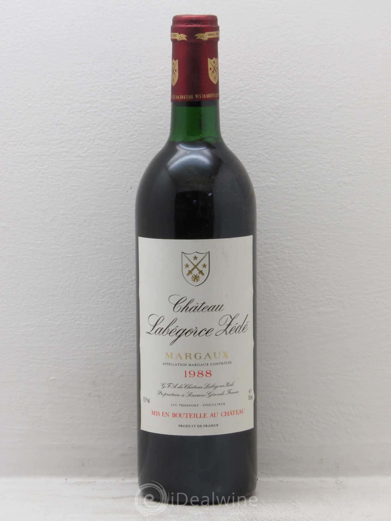 Château Labegorce Zédé Cru Bourgeois 1988 - Lot de 6 bouteilles - 0