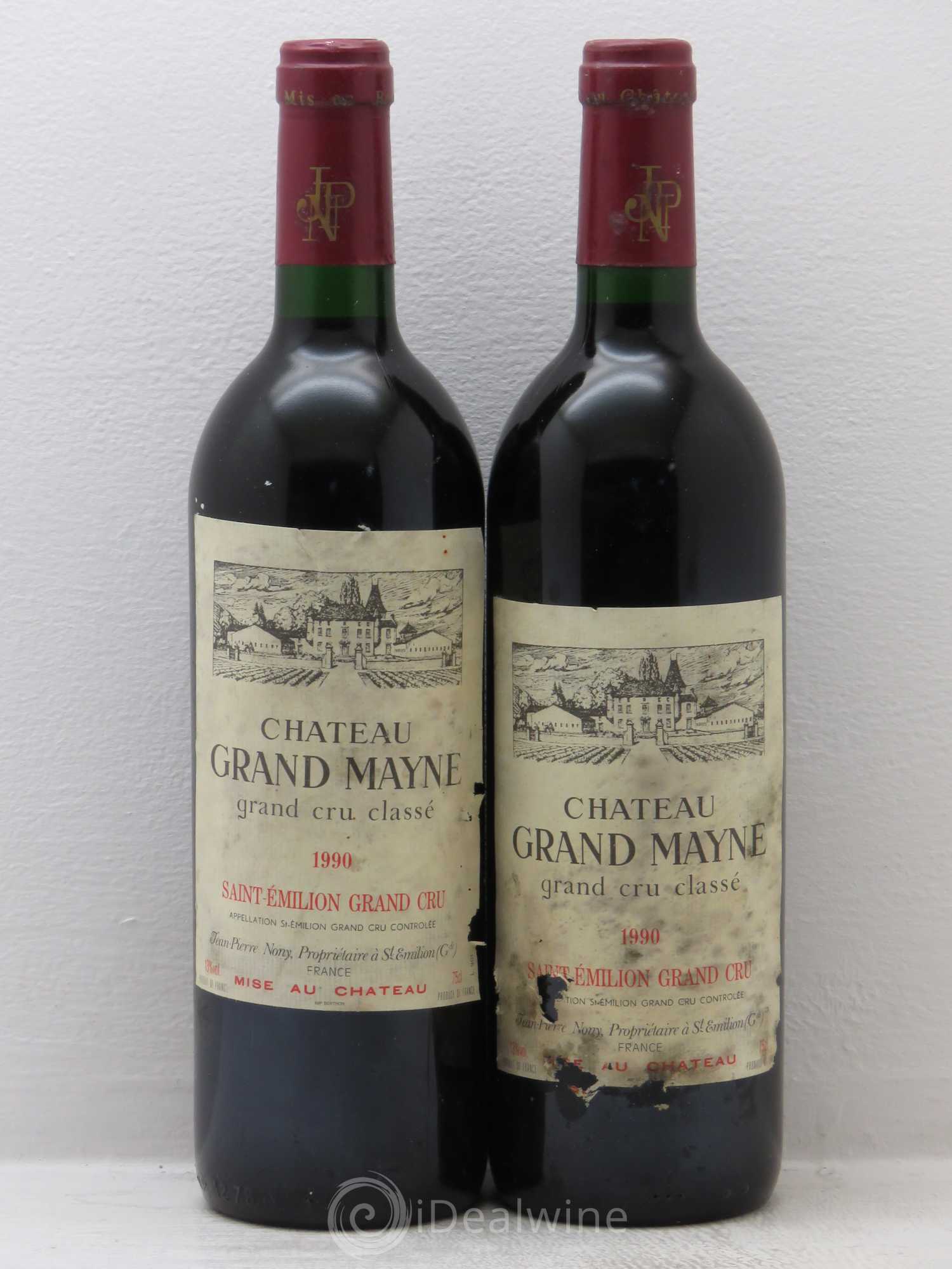 Château Grand Mayne Grand Cru Classé 1990 - Lot de 2 bouteilles - 0