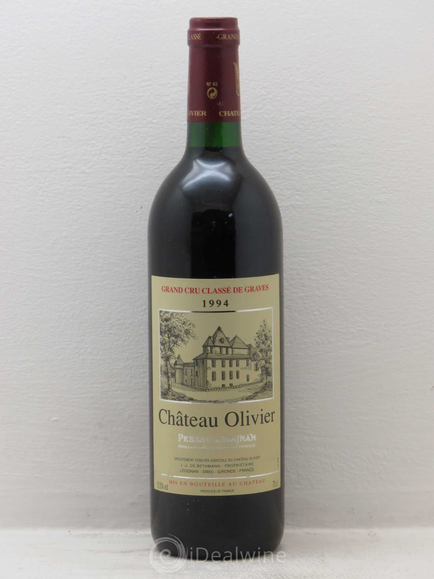 Château Olivier Cru Classé de Graves 1994 - Lot de 12 bouteilles - 0