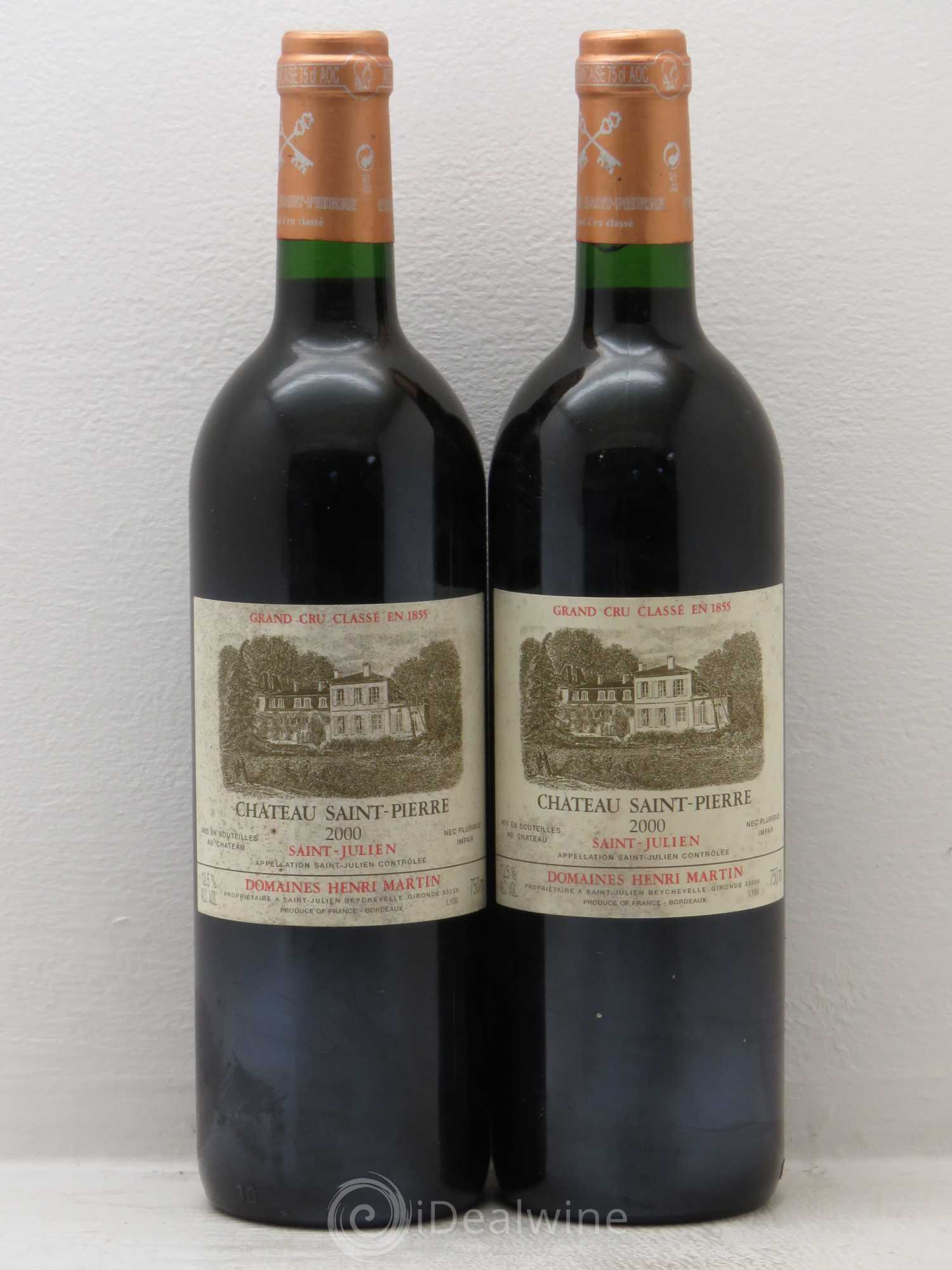 Château Saint-Pierre 4ème Grand Cru Classé 2000 - Lot de 2 bouteilles - 0