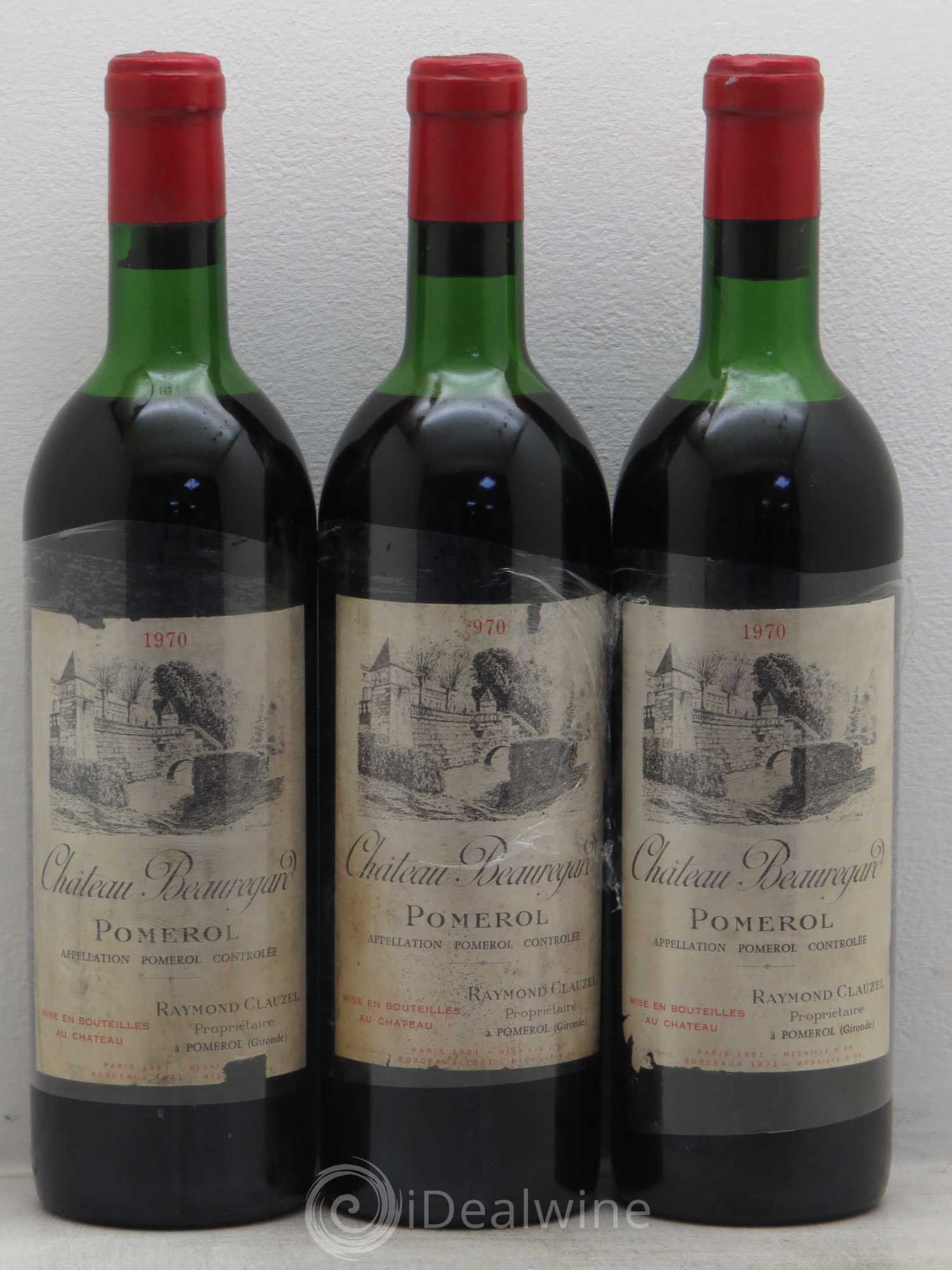 Château Beauregard 1970 - Lot de 3 bouteilles - 0