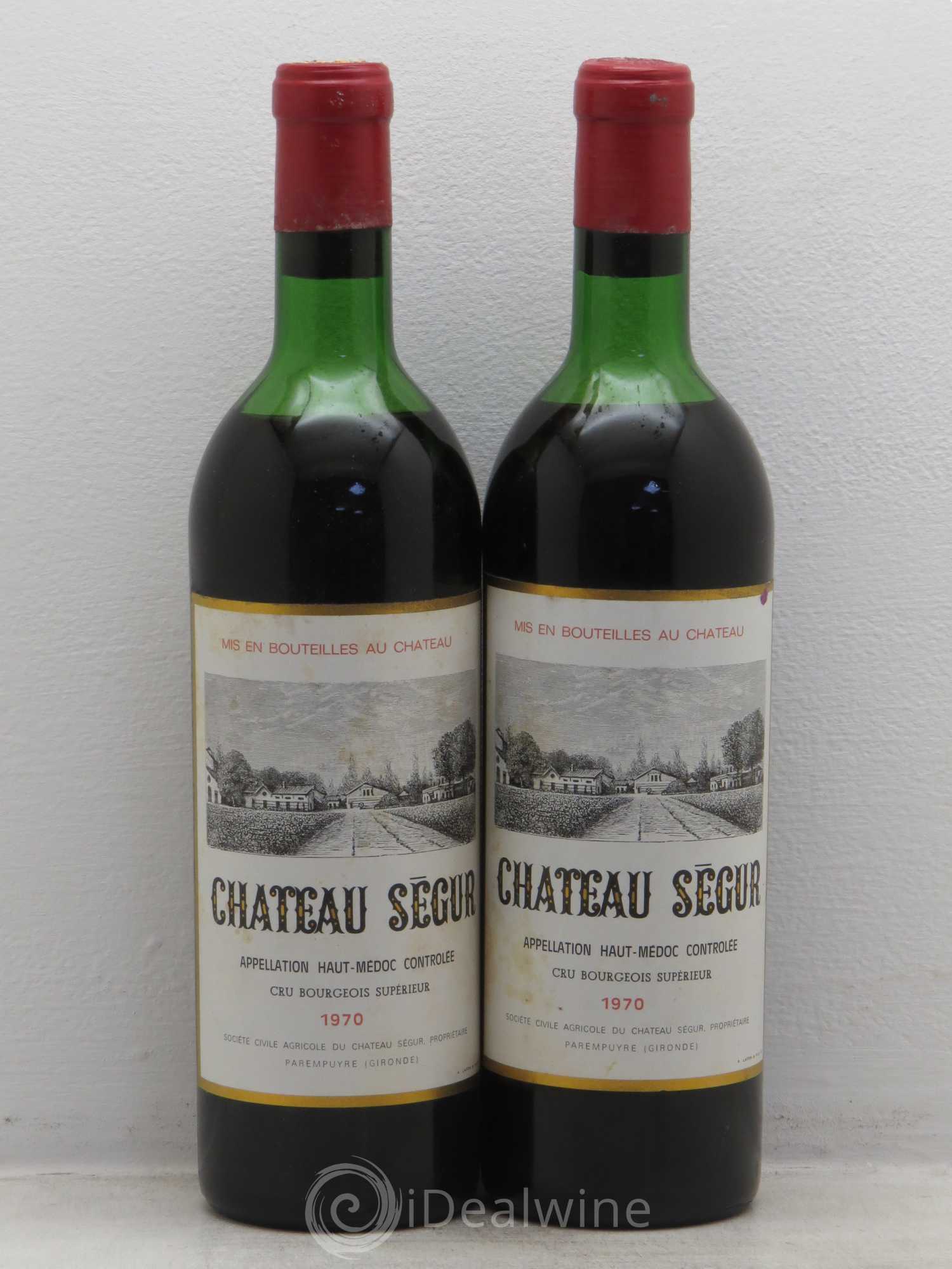Château Ségur Cru Bourgeois 1970 - Lot de 2 bouteilles - 0