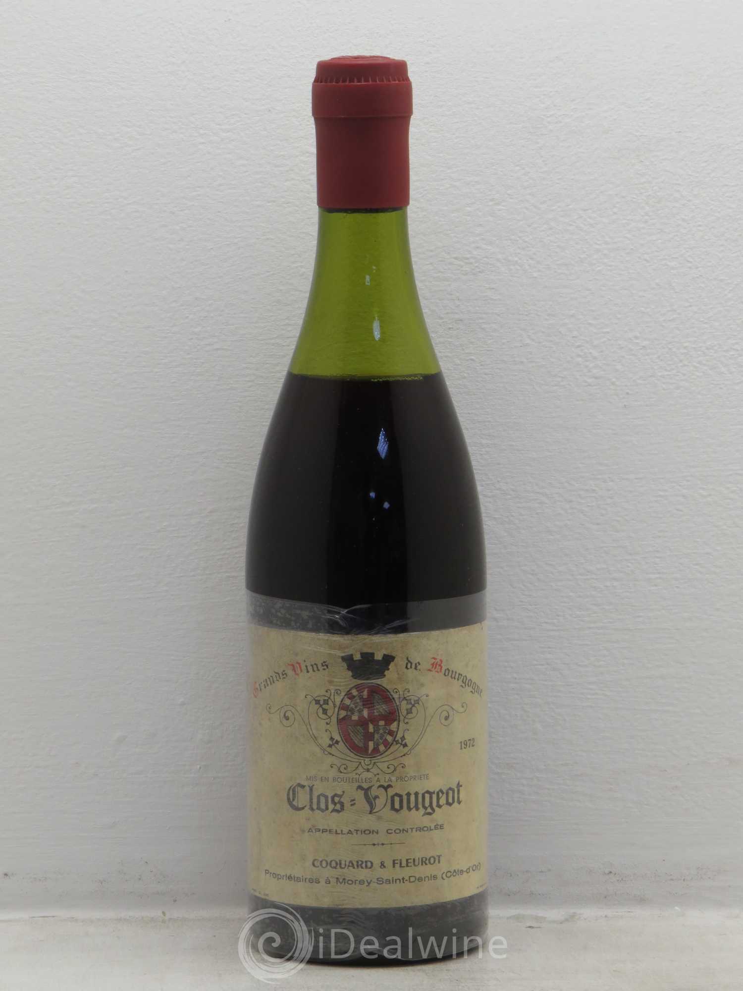Clos de Vougeot Grand Cru Coquard et Fleurot 1972 - Posten von 1 Flasche - 0