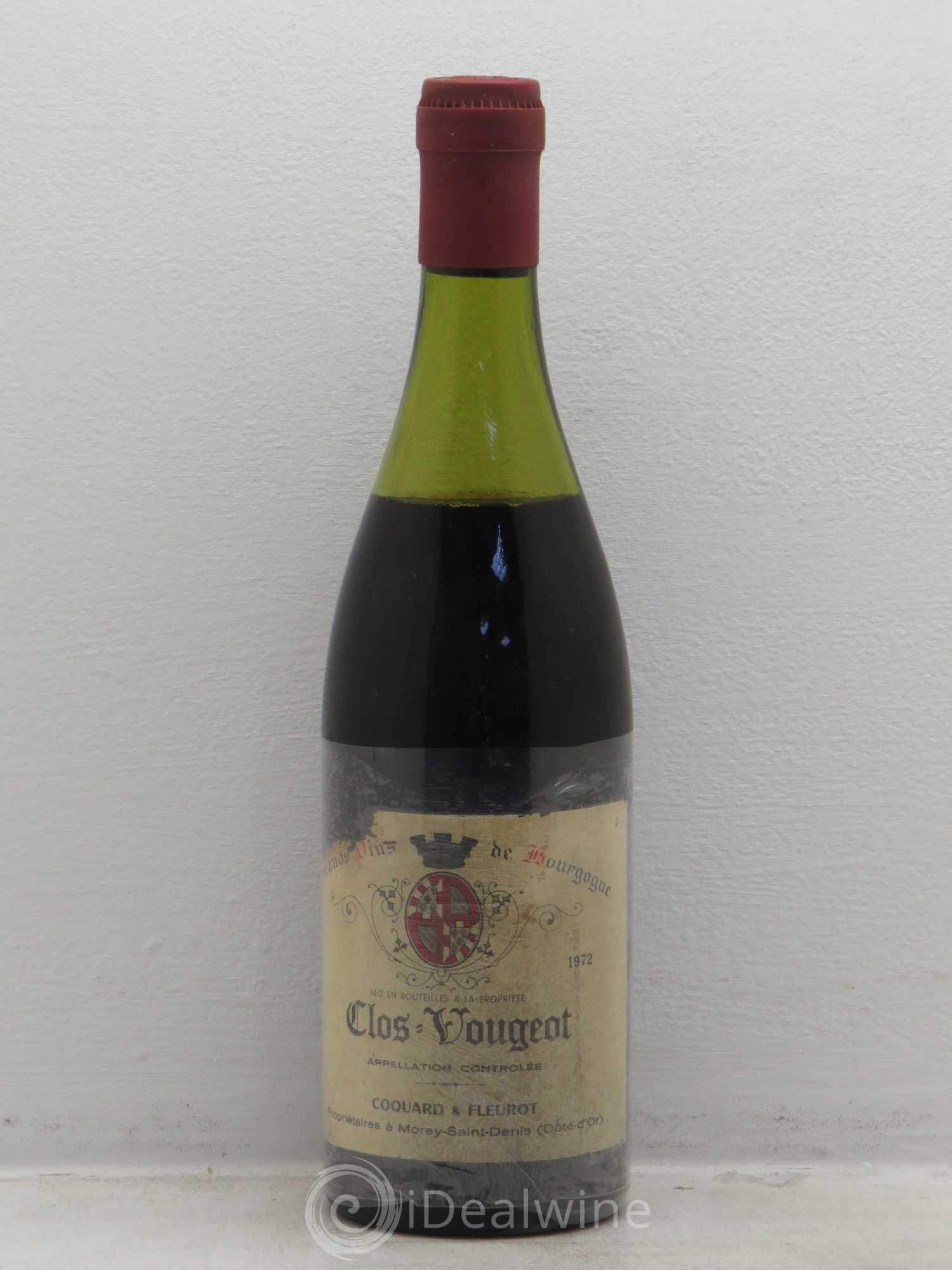 Clos de Vougeot Grand Cru Coquard et Fleurot 1972 - Posten von 1 Flasche - 0