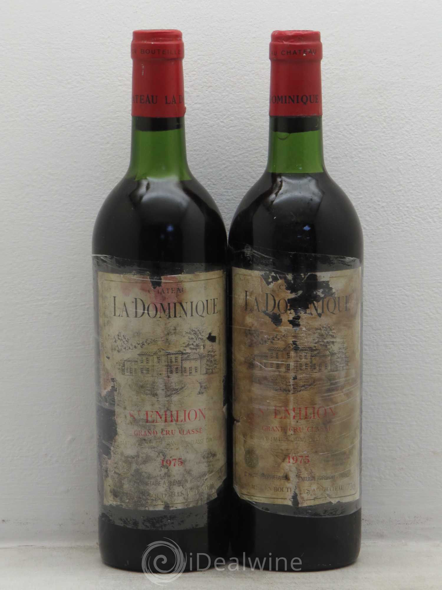 Château la Dominique Grand Cru Classé 1975 - Lot de 2 bouteilles - 0