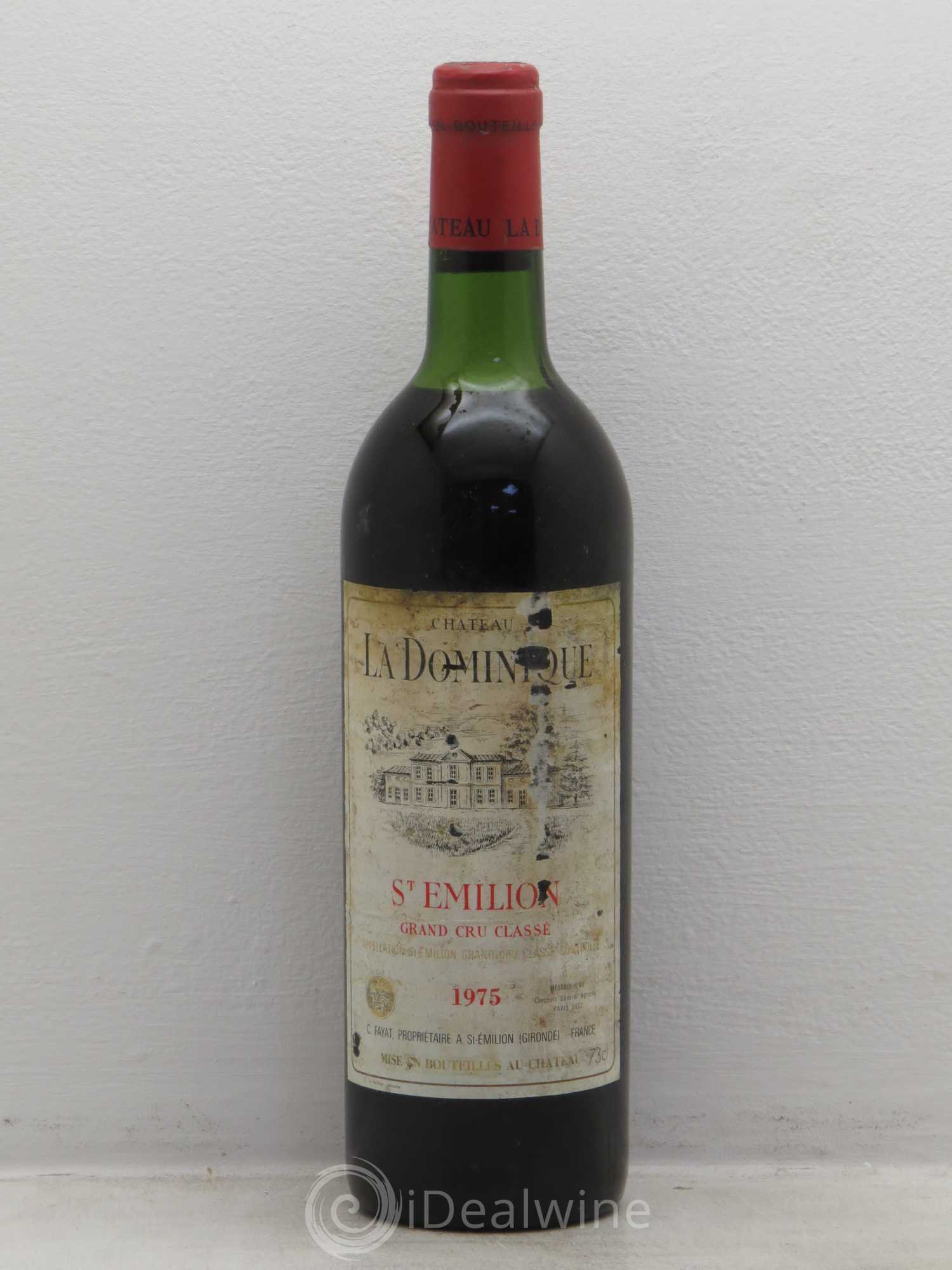 Château la Dominique Grand Cru Classé 1975 - Lot de 1 bouteille - 0