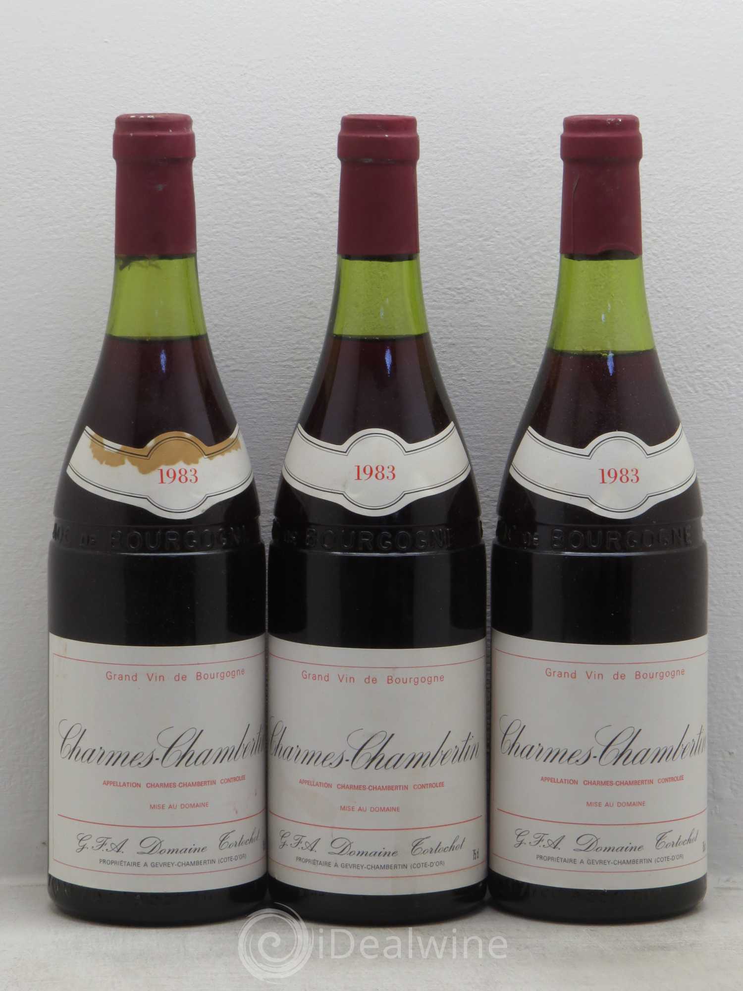 Charmes-Chambertin Grand Cru Tortochot (Domaine) 1983 - Lot de 3 bouteilles - 0