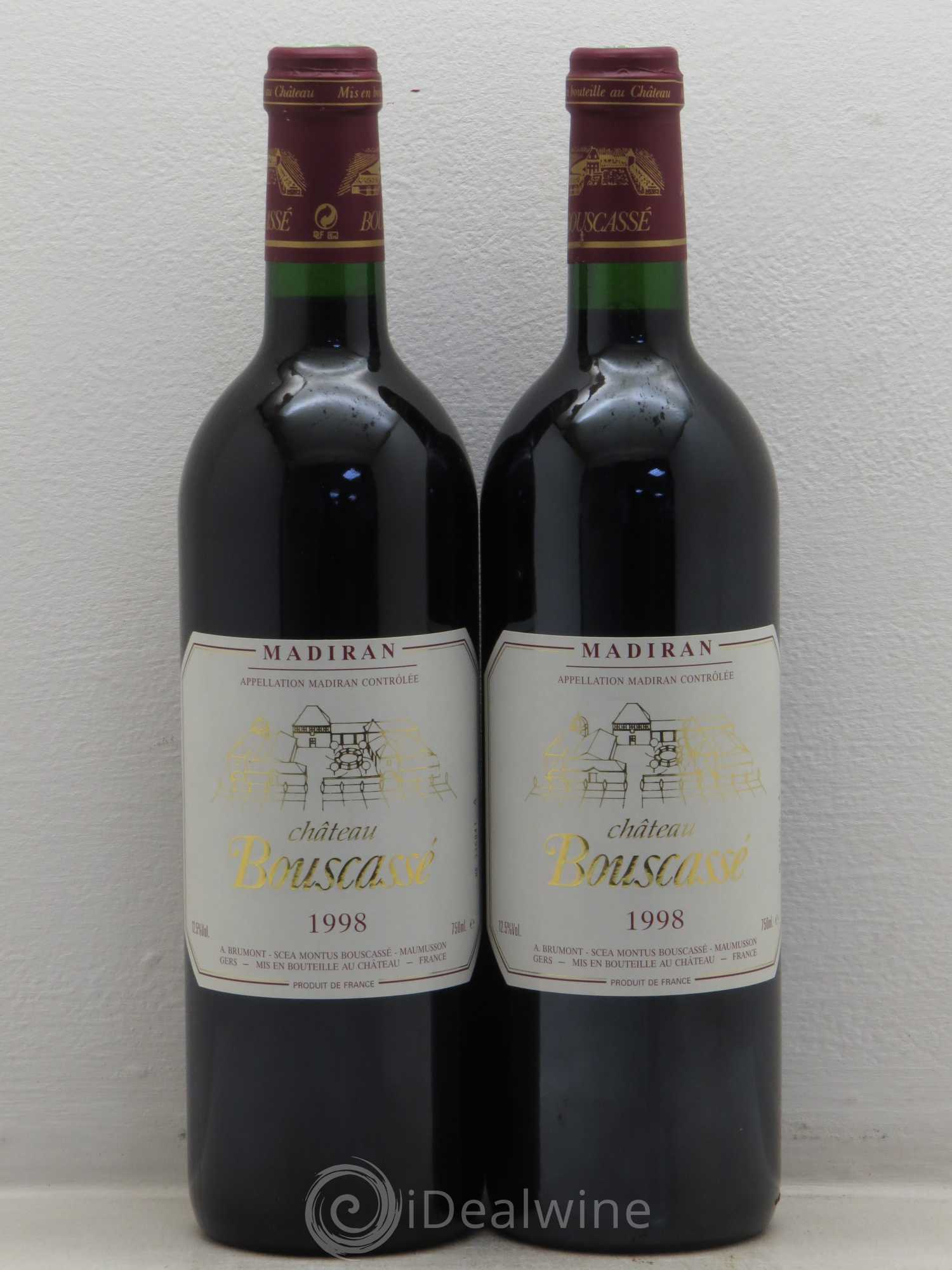Madiran Château Bouscassé Alain Brumont 1998 - Lot de 2 bouteilles - 0