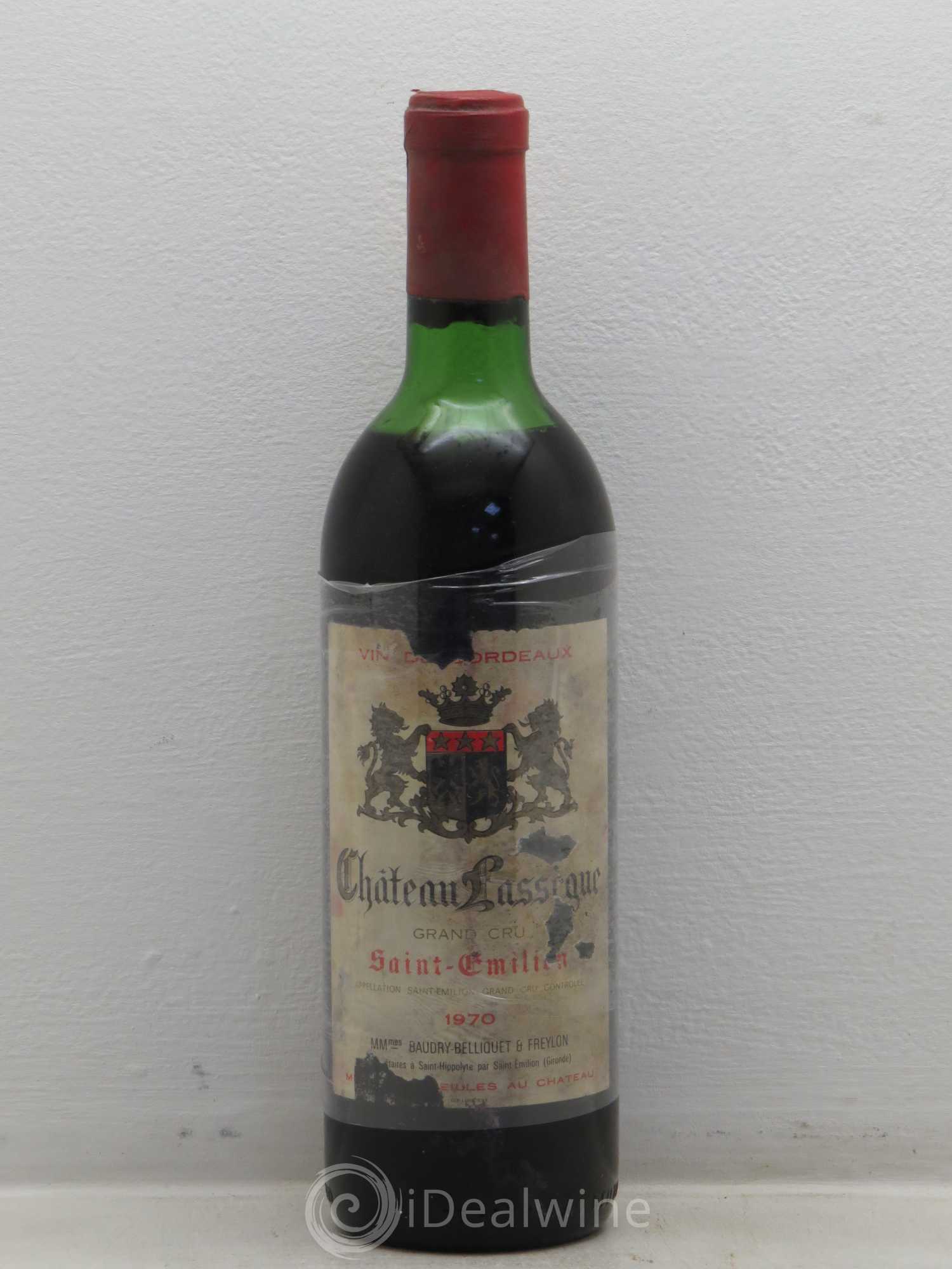 Saint-Émilion Lassegue 1970 - Lot de 1 bouteille - 0