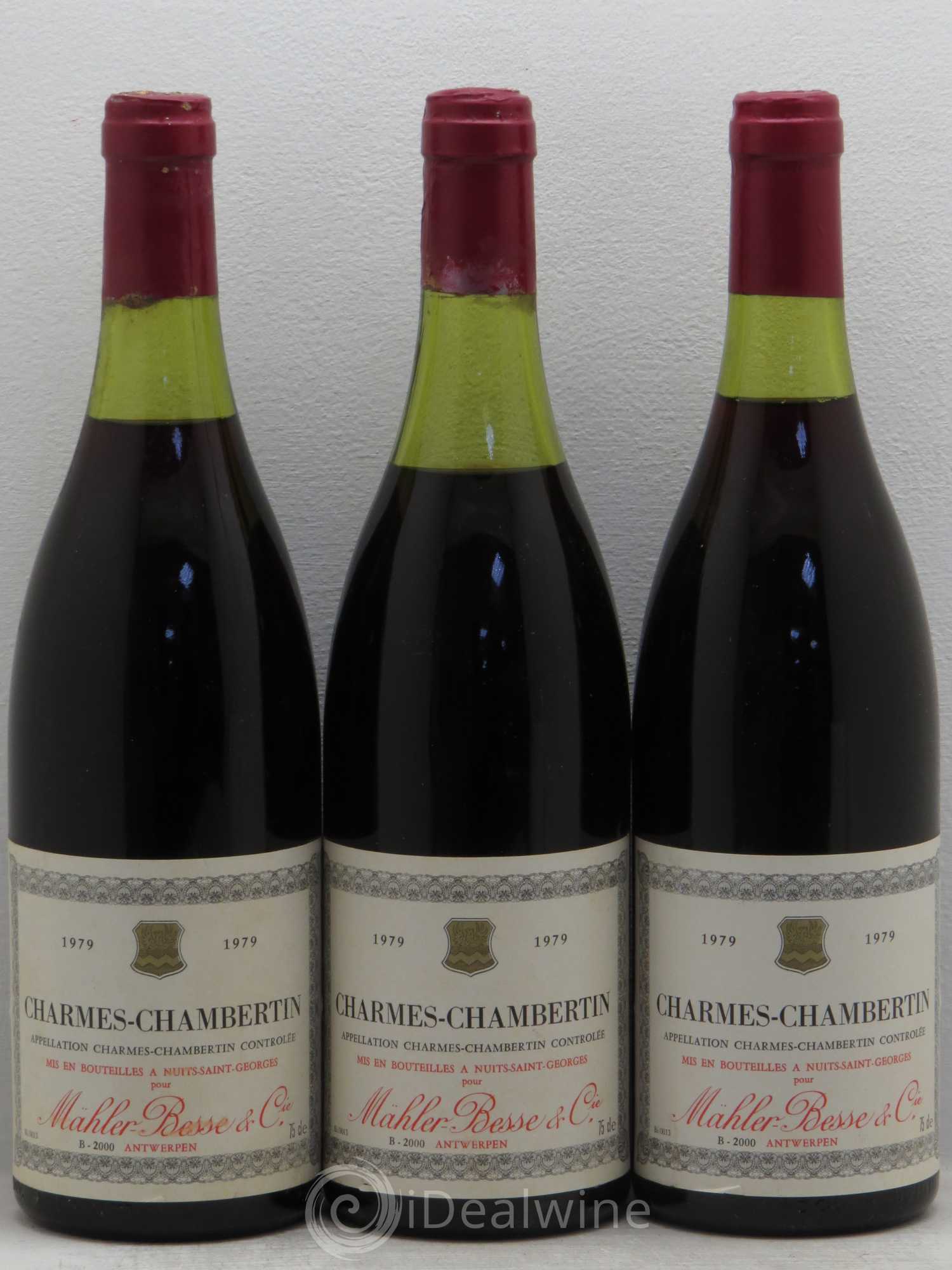 Charmes-Chambertin Grand Cru Mahler besse mise belge (sans prix de réserve) 1979 - Posten von 3 Flaschen - 0