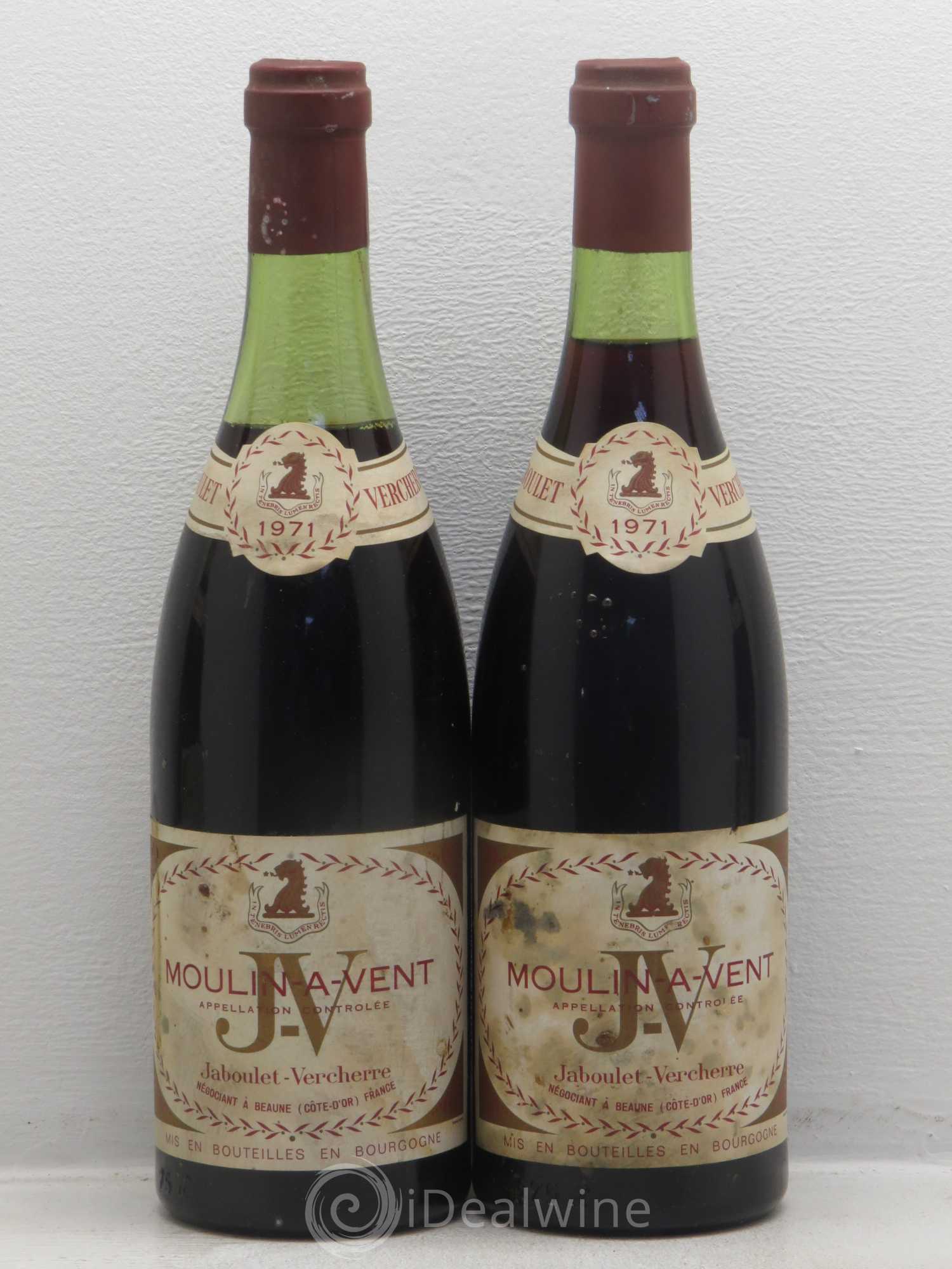 Moulin-à-Vent Jaboulet Vercherre 1971 - Posten von 4 Flaschen - 1