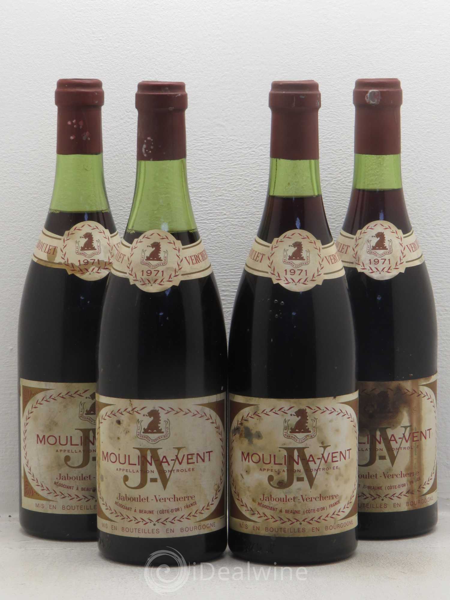 Moulin-à-Vent Jaboulet Vercherre 1971 - Posten von 4 Flaschen - 0
