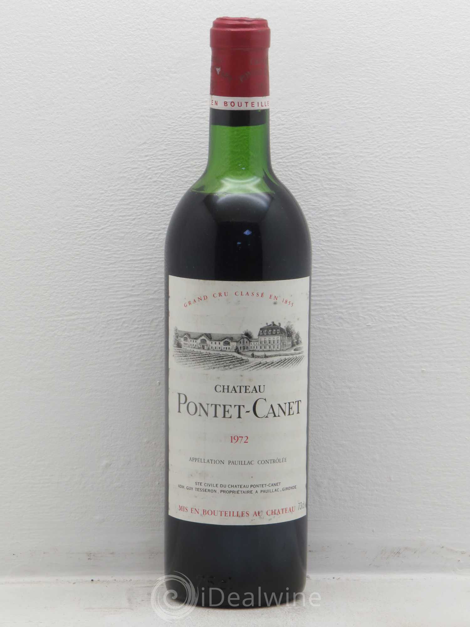 Château Pontet Canet 5ème Grand Cru Classé 1972 - Lot de 1 bouteille - 0