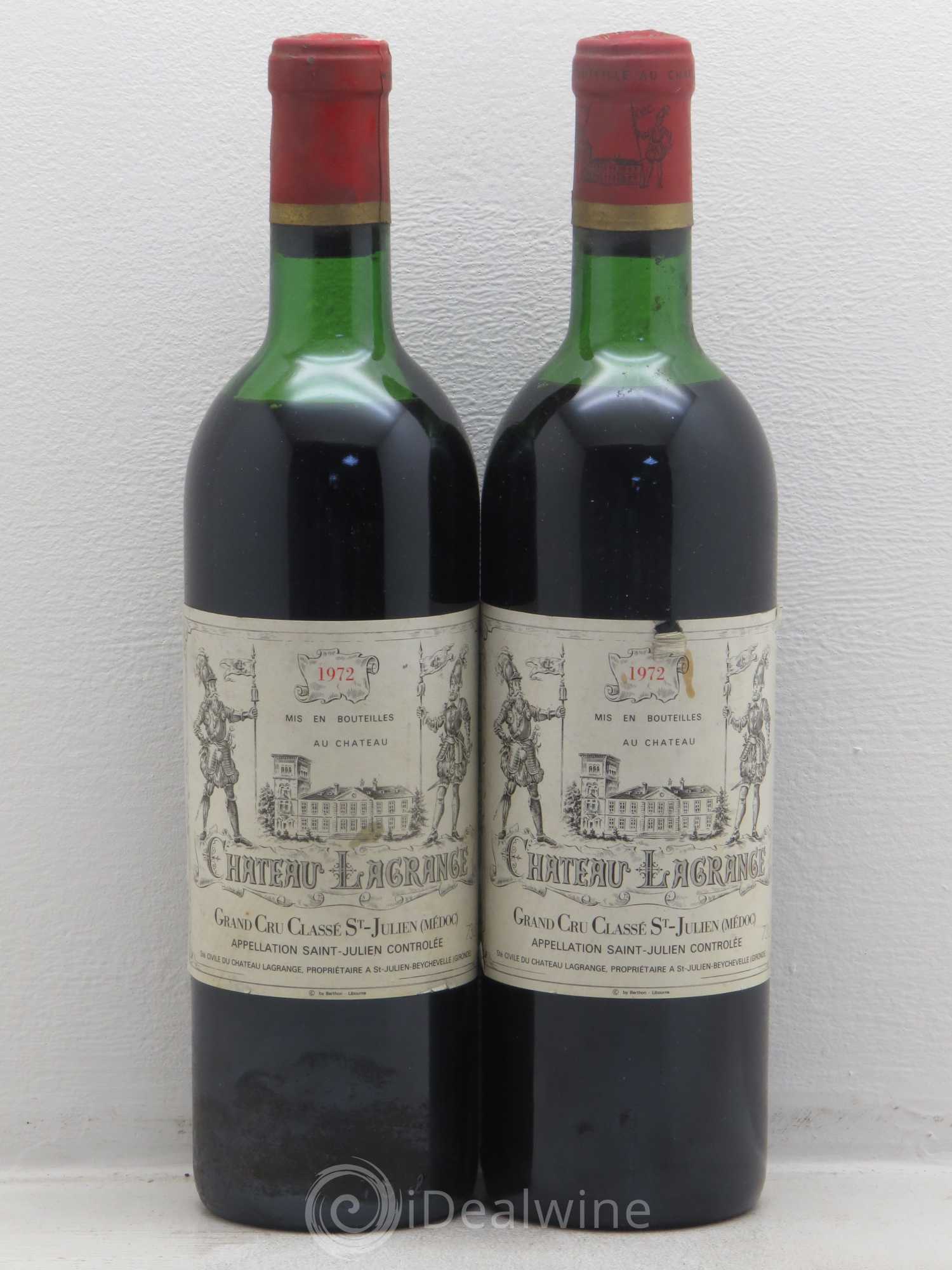 Château Lagrange 3ème Grand Cru Classé 1972 - Lot de 2 bouteilles - 0