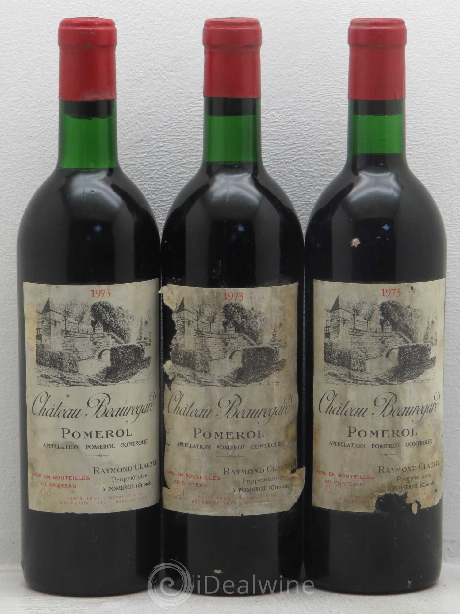 Château Beauregard 1973 - Lot de 3 bouteilles - 0