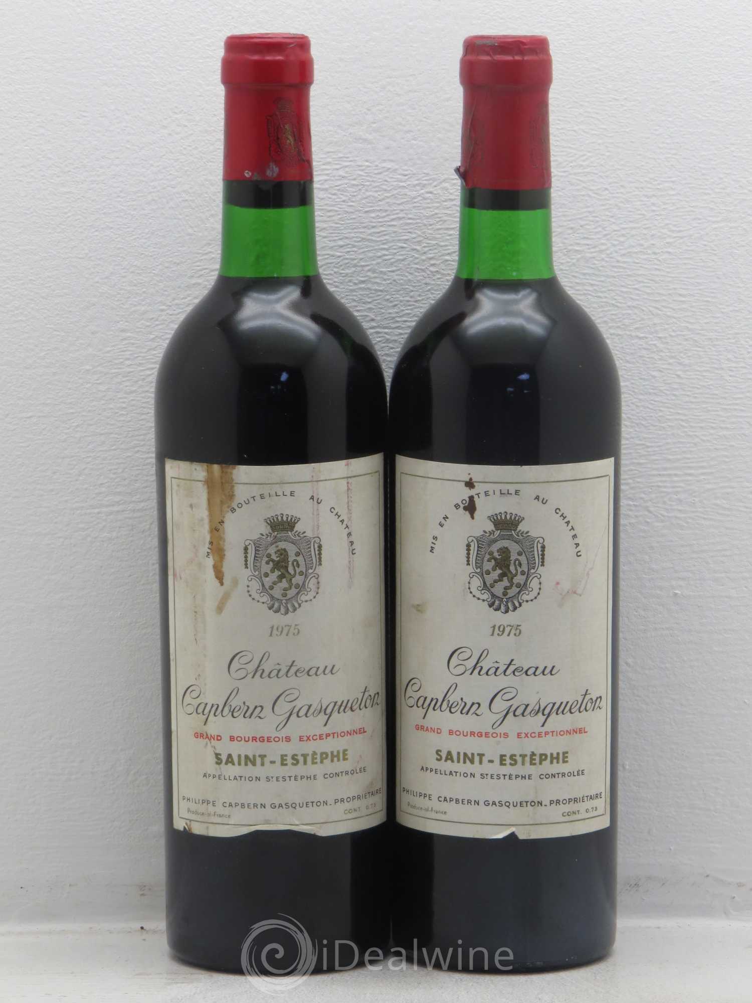 Château Capbern Gasqueton 1975 - Lot de 2 bouteilles - 0