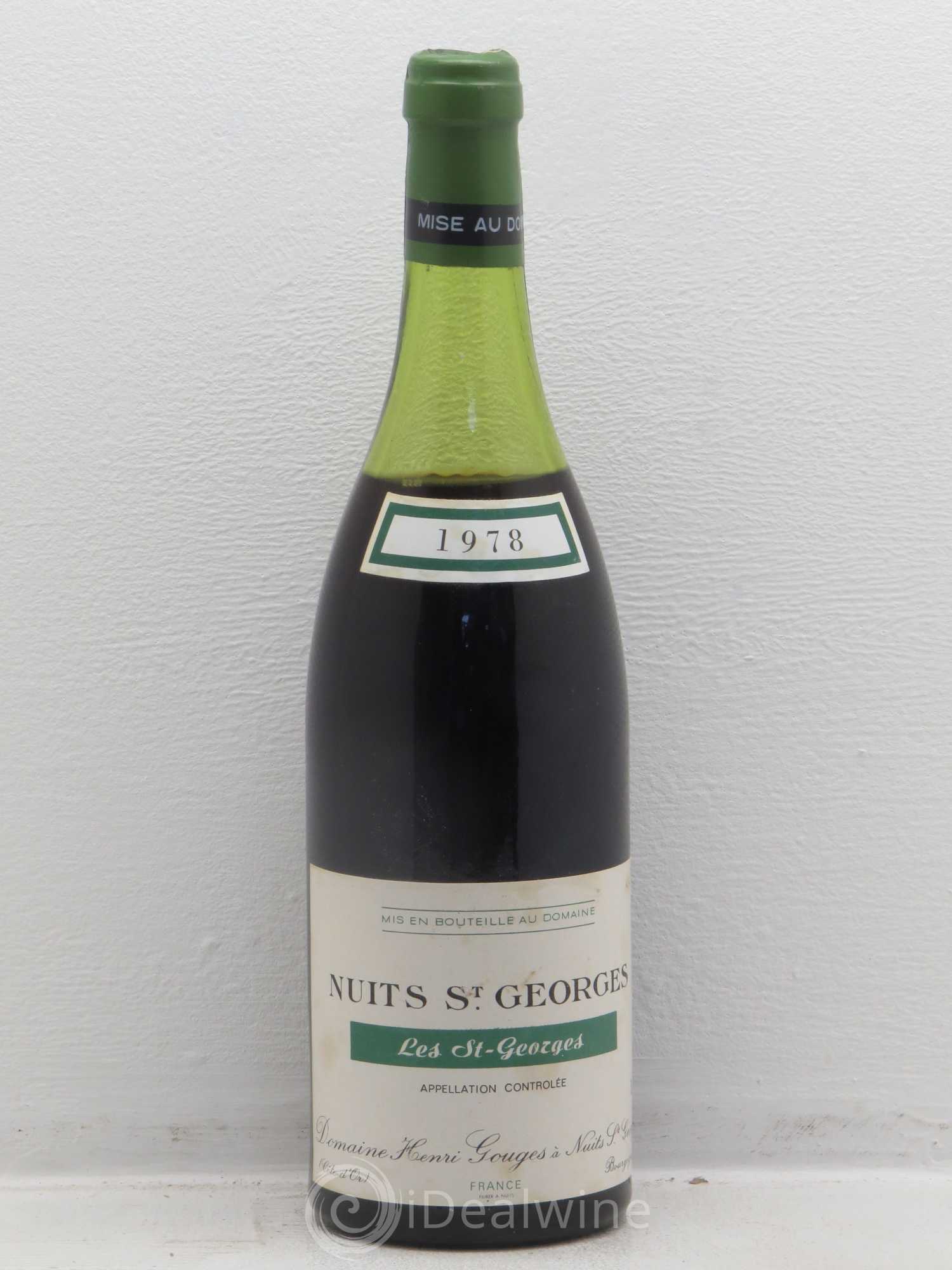 Nuits-Saint-Georges 1er Cru Les Saints Georges Henri Gouges 1978 - Posten von 1 Flasche - 0