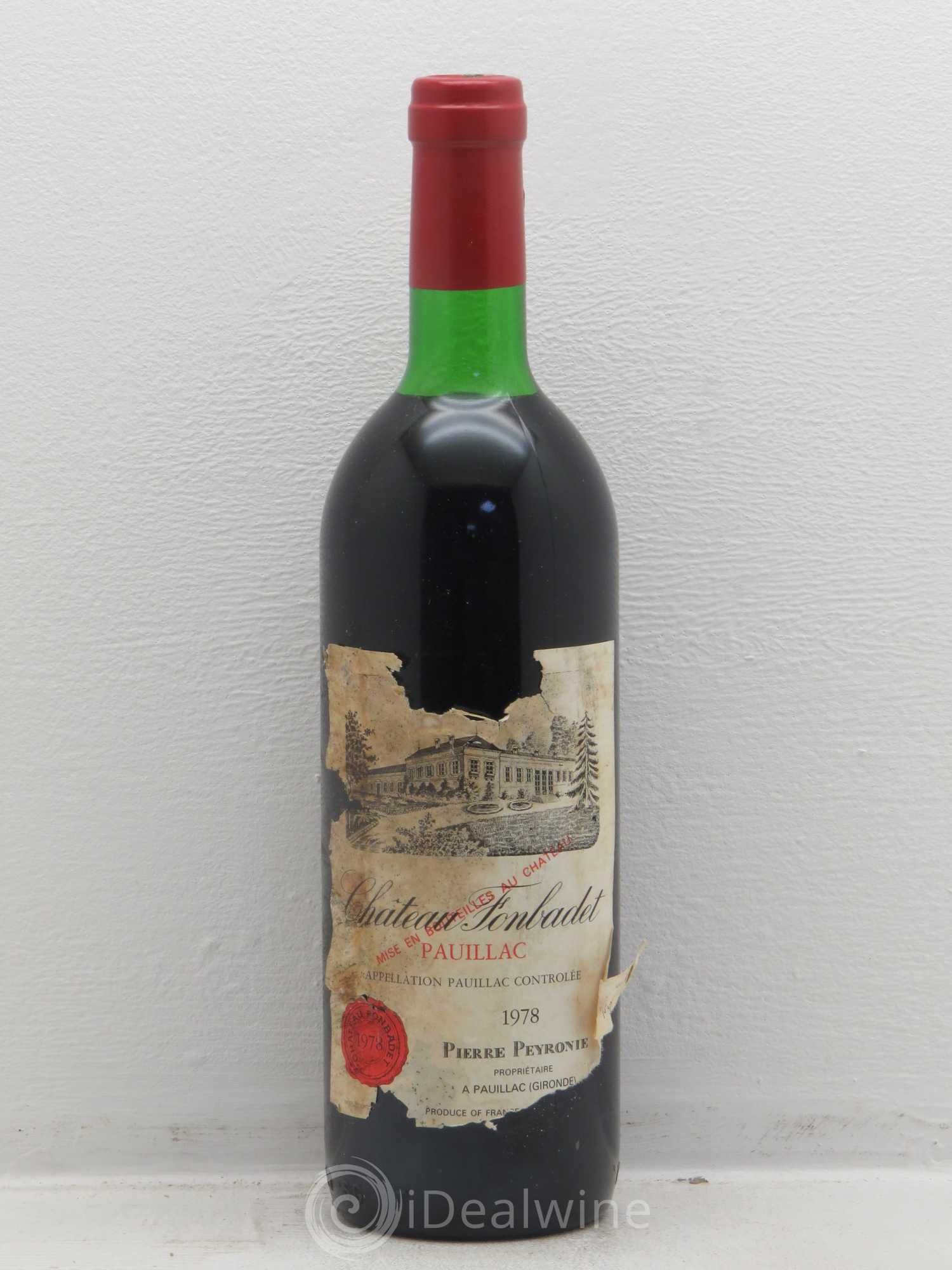 Château Fonbadet 1978 - Lot de 1 bouteille - 0