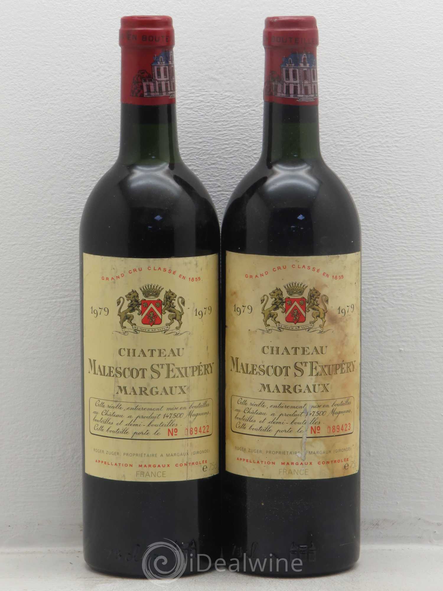 Château Malescot Saint-Exupéry 3ème Grand Cru Classé 1979 - Lot de 2 bouteilles - 0