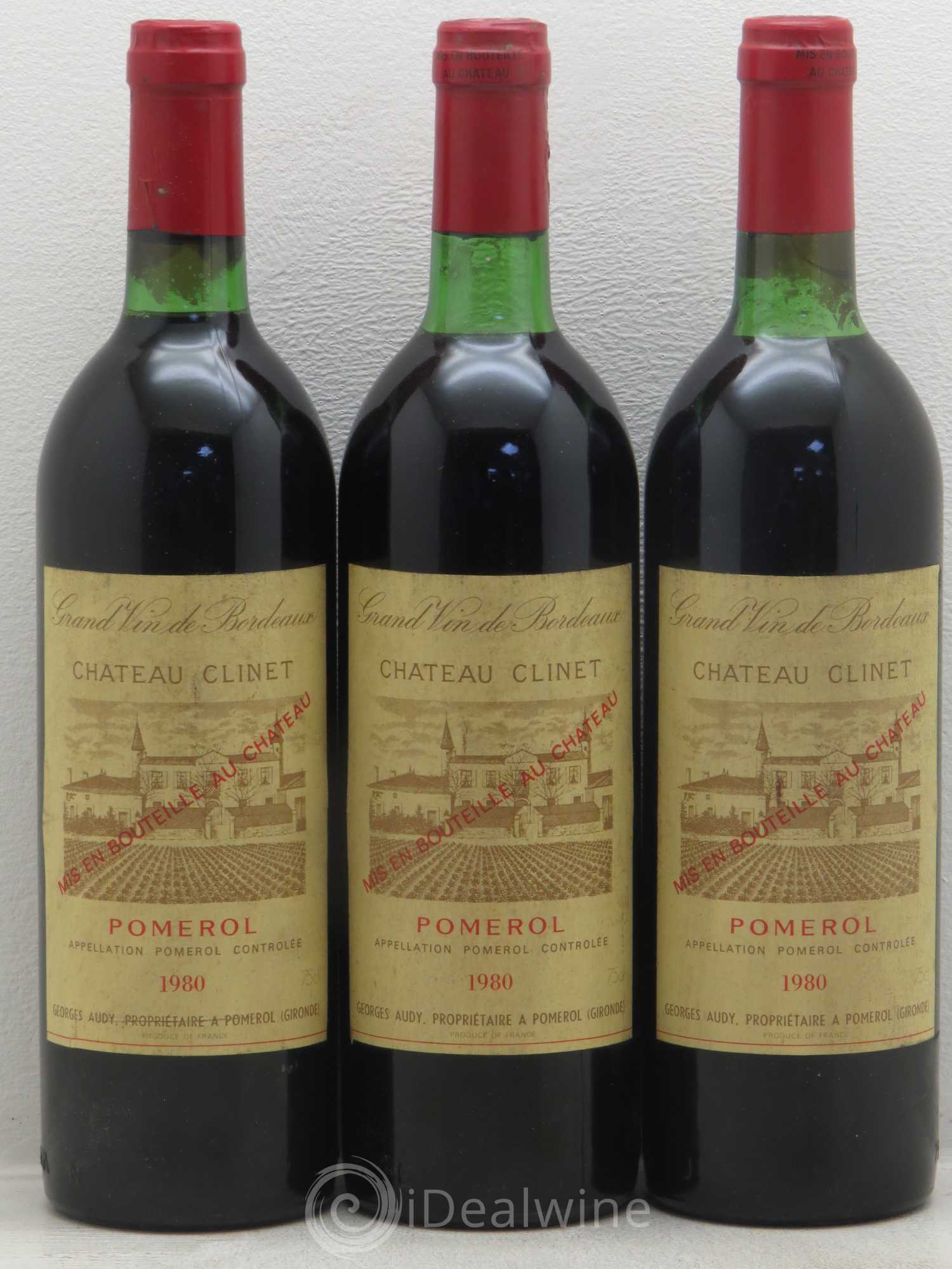 Château Clinet 1980 - Lot de 3 bouteilles - 0