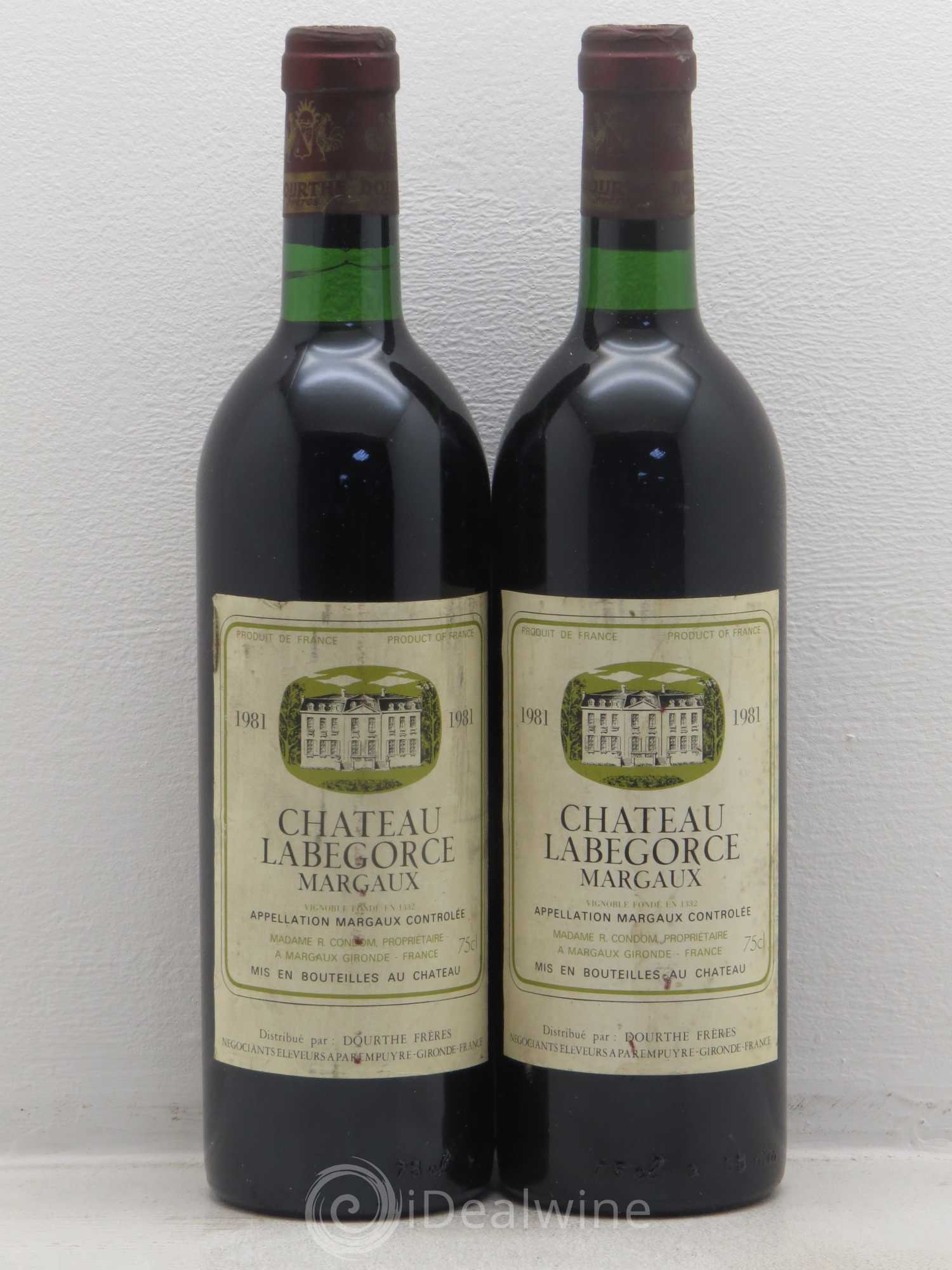 Château Labegorce Cru Bourgeois 1981 - Lot de 2 bouteilles - 0