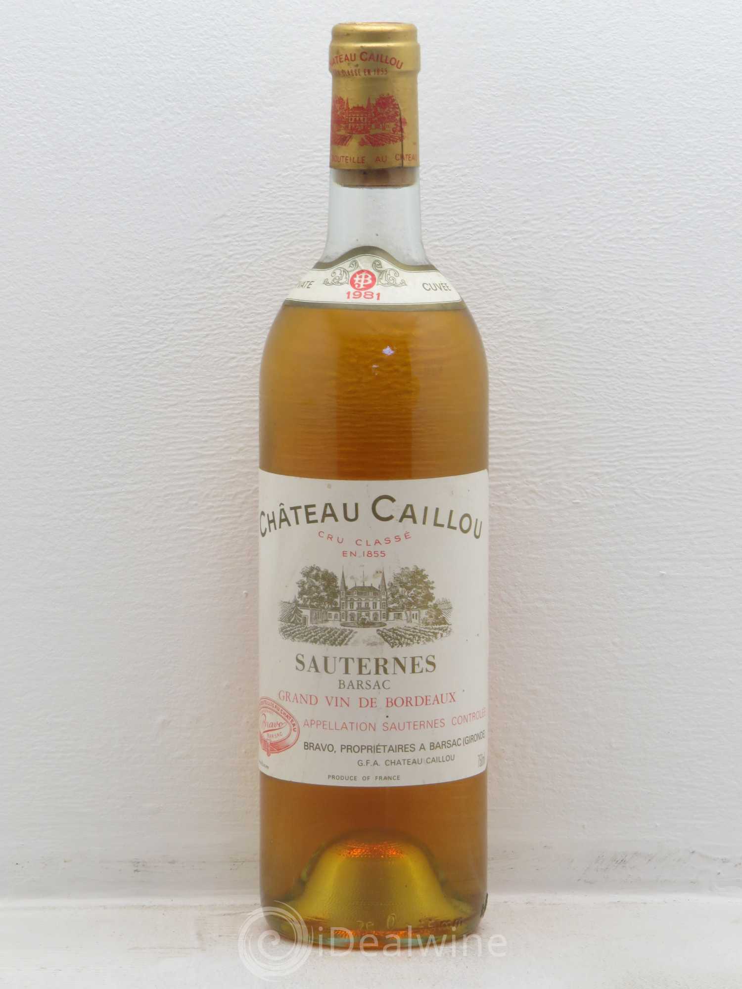 Château Caillou - Private Cuvée 1981 - Lot de 1 bouteille - 0